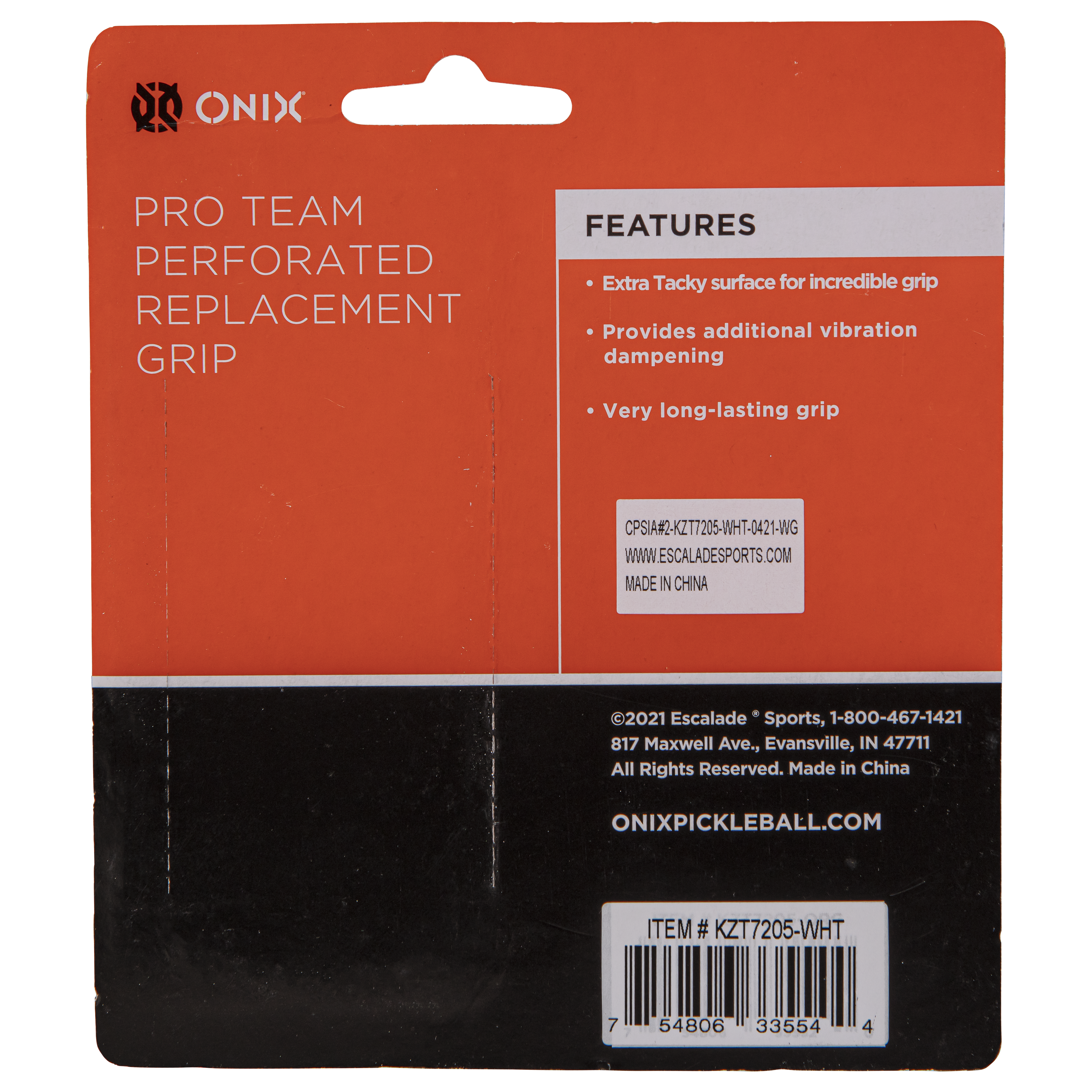 ONIX Pickleball Pro Team Perforated Replacement Grip - Black/Orange