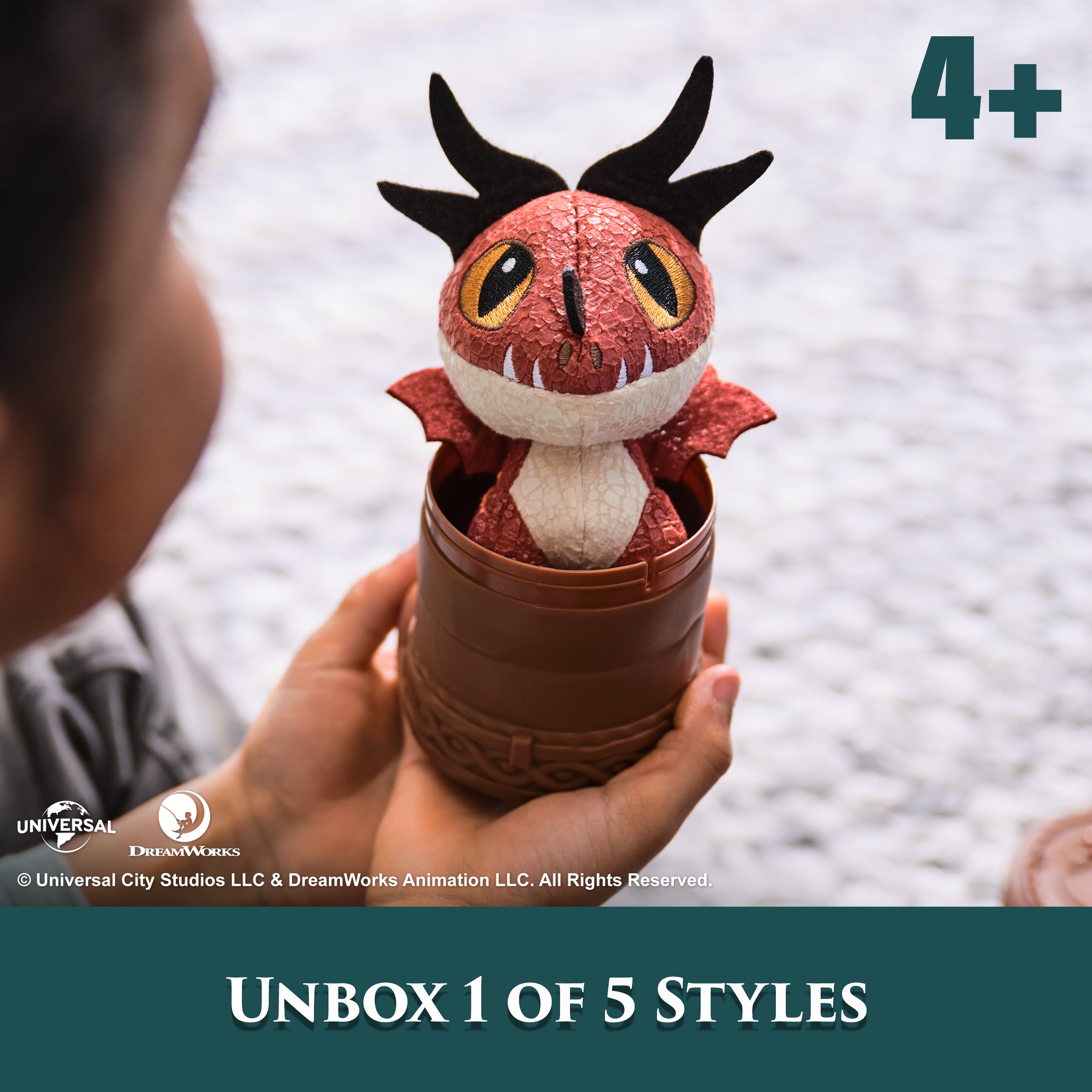 Dreamworks Dragons How to Train Your Dragon, Mini Surprise Plush Toy, 3” Dragon Stuffed Animal, Mystery Toys, Kids Toys for Boys Ages 4 and Up Styles May Vary