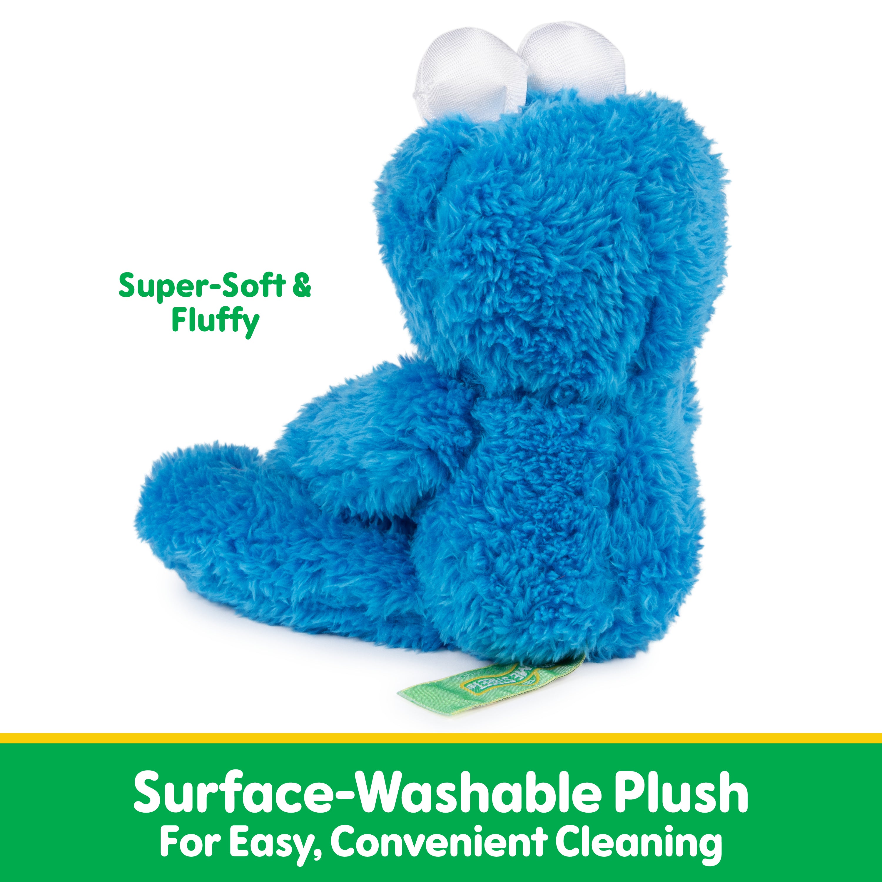 GUND Sesame Street Official Cookie Monster Take Along Buddy Plush, Premium Plush Toy for Ages 1 & Up, Blue, 13”
