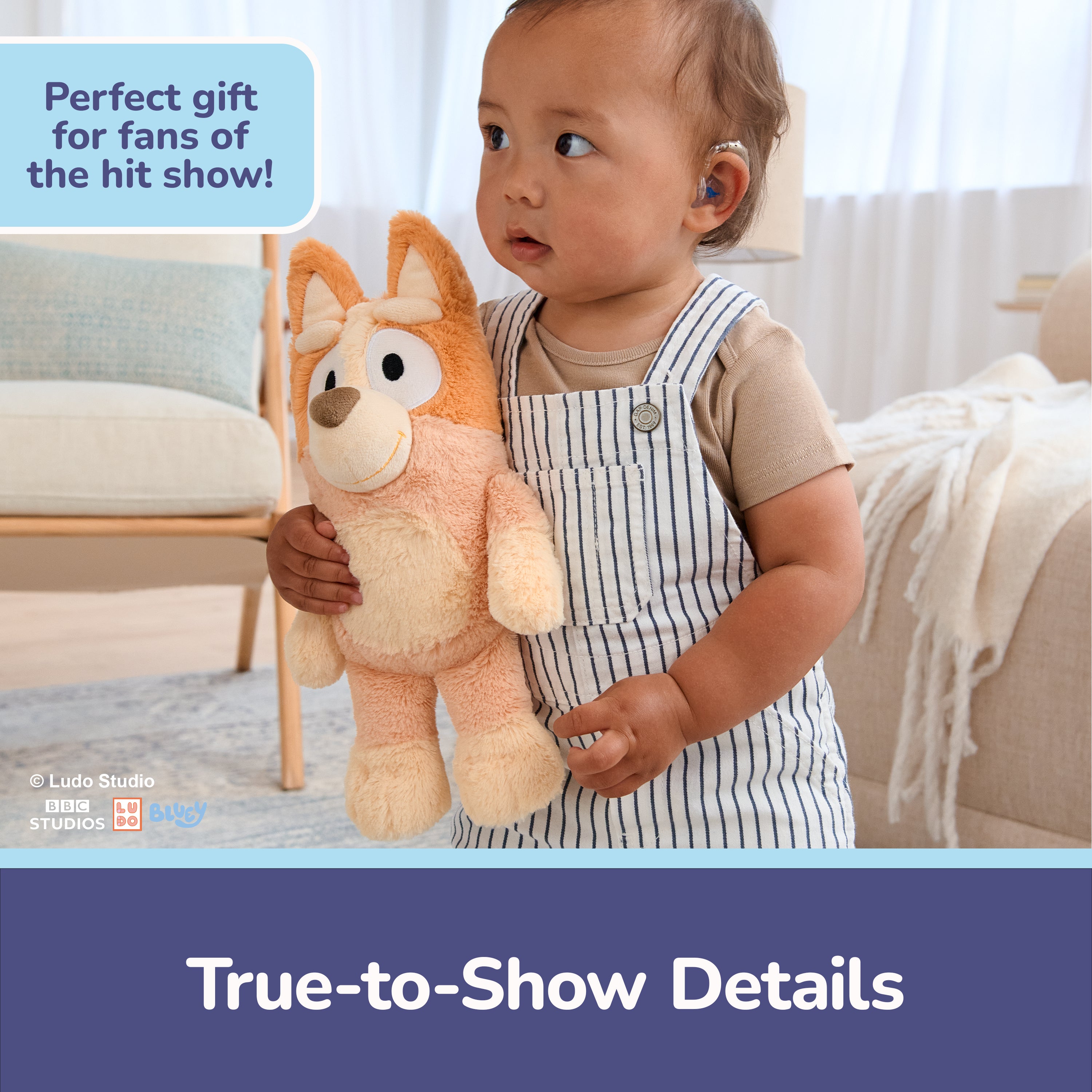 GUND Bingo Sustainably Soft Plush, Made with Recycled Materials, Stuffed Animals for Kids & Toddlers, Orange, 13”