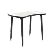 Adapte 25" x 37" Bowtie Dry-Erase Activity Table with Adjustable Tapered Legs - Whiteboard/Black