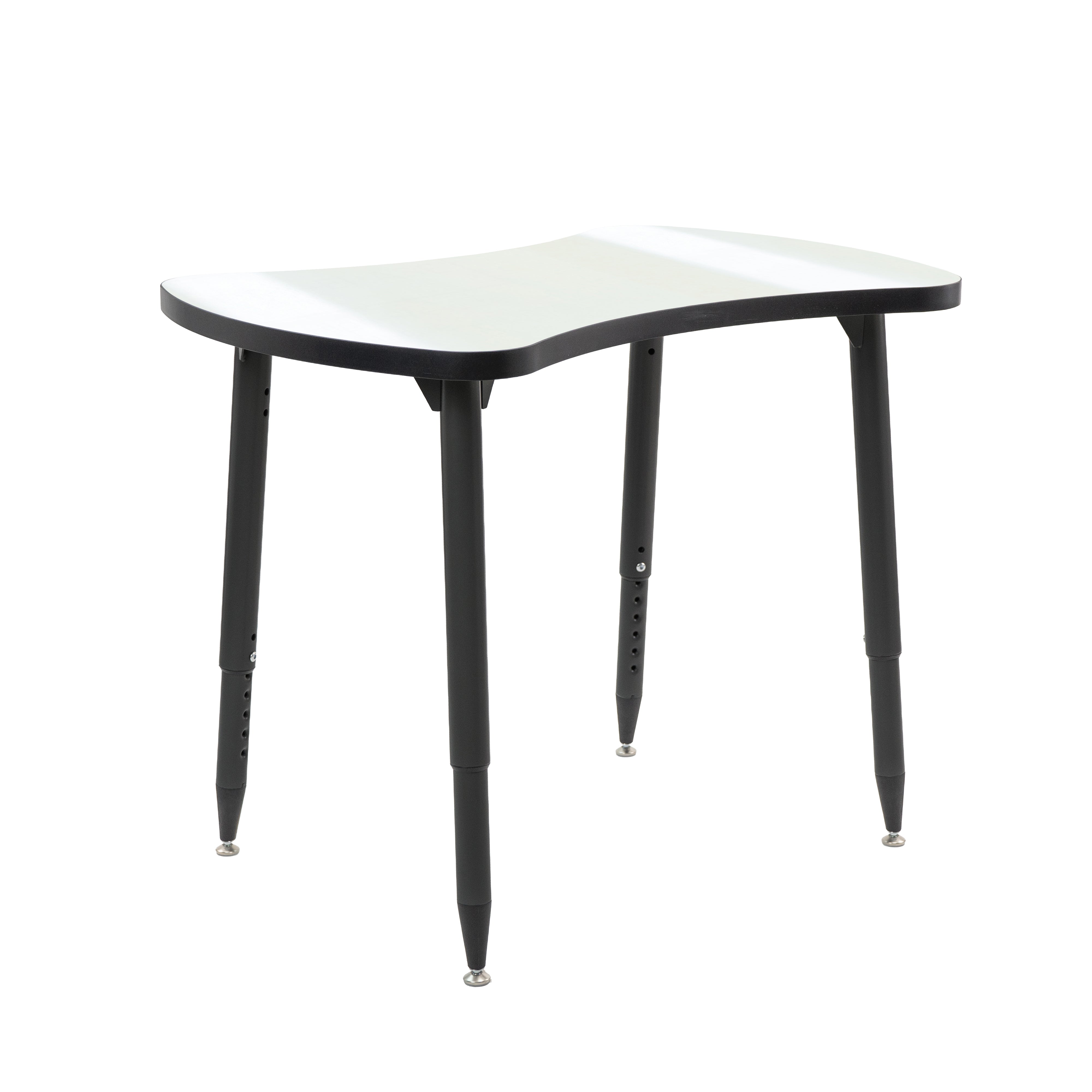 Adapte 25" x 37" Bowtie Dry-Erase Activity Table with Adjustable Tapered Legs - Whiteboard/Black