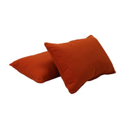 Presidio 12" x 20" Lumbar Indoor/Outdoor Pillow with Piping, 2-Piece - Burnt Orange
