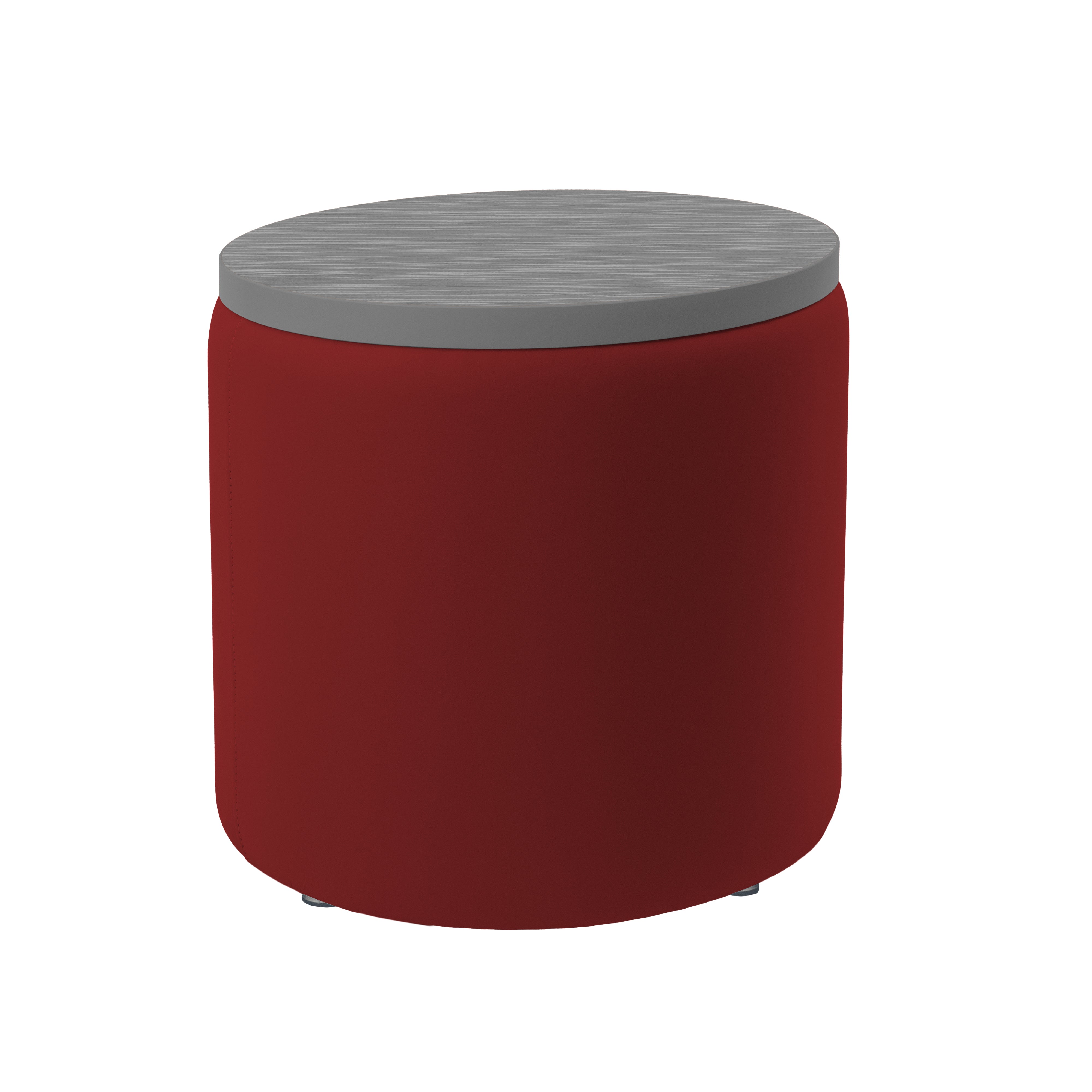 Pro Series Upholstered 18" Round Ottoman Table 18" Height - Crimson/Cosmic Strandz
