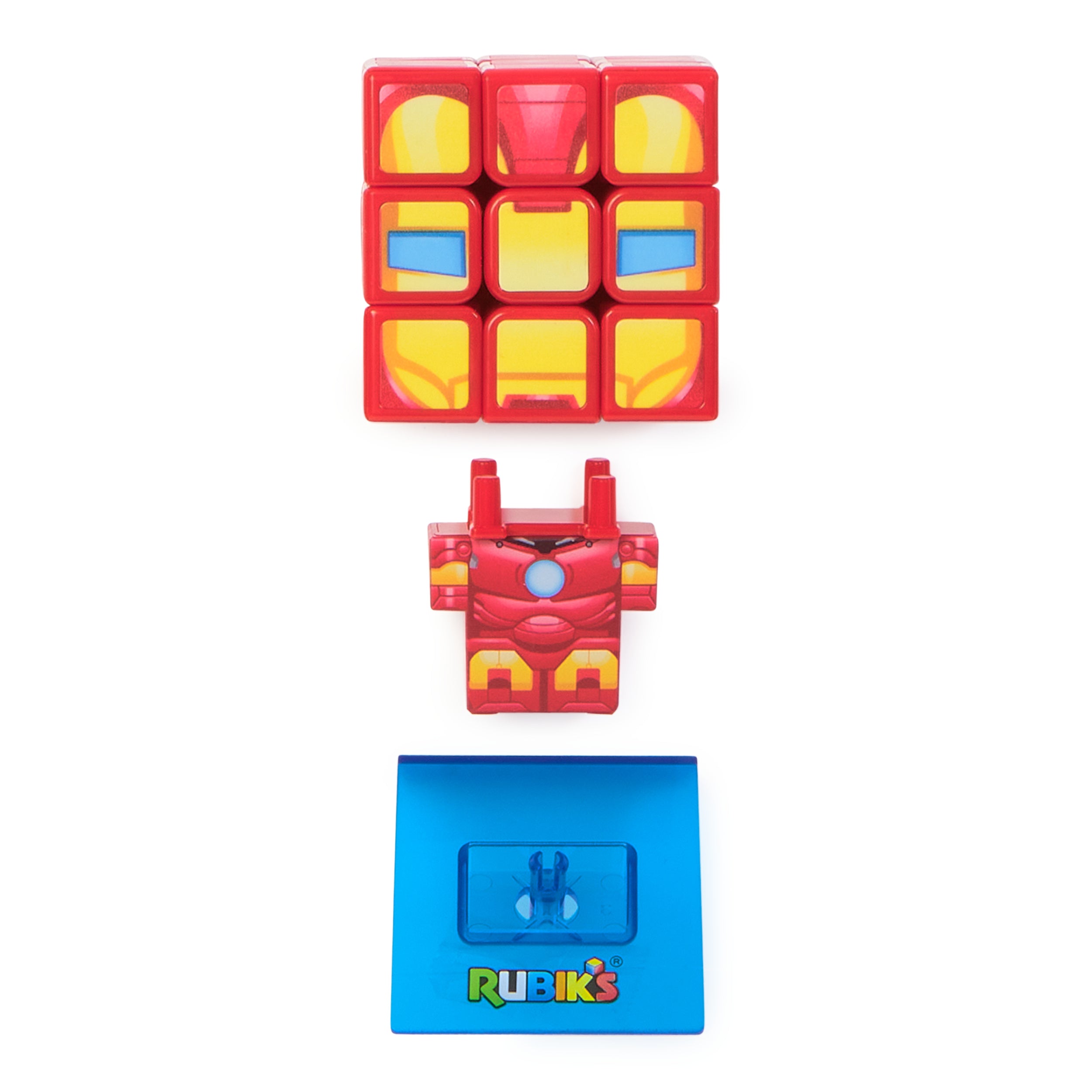 Rubik’s Cube, Iron Man Cuber, Marvel Collectible Fidget Toy & Desk Decor, Challenging Brain Teaser for Fans of Marvel Rivals & Action Movies, for Ages 8 & Up