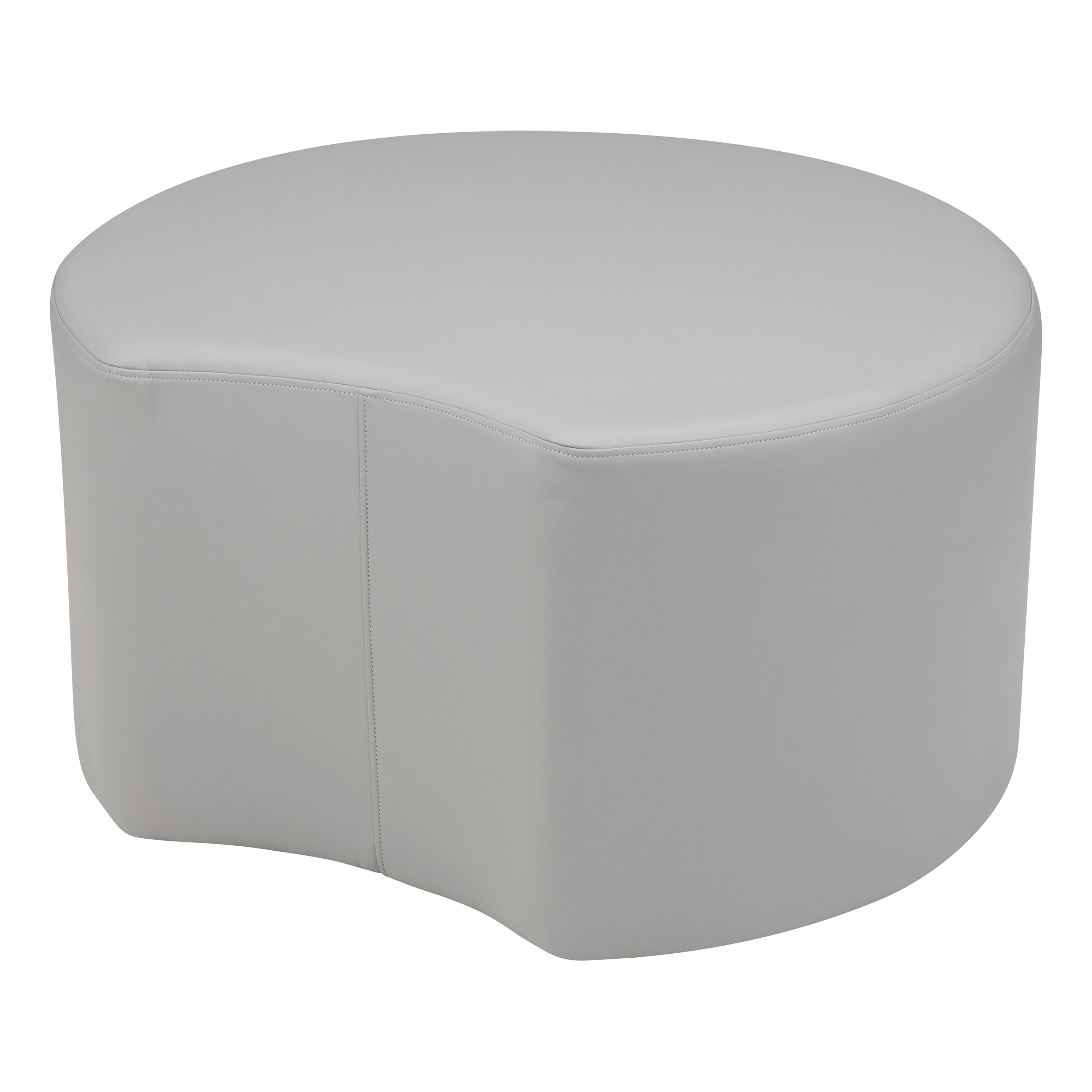 Pro Series Upholstered Crescent Ottoman 18" Height - Gray