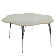 60" Flower La Madera Activity Table with Standard Legs - Asian Sand/Black