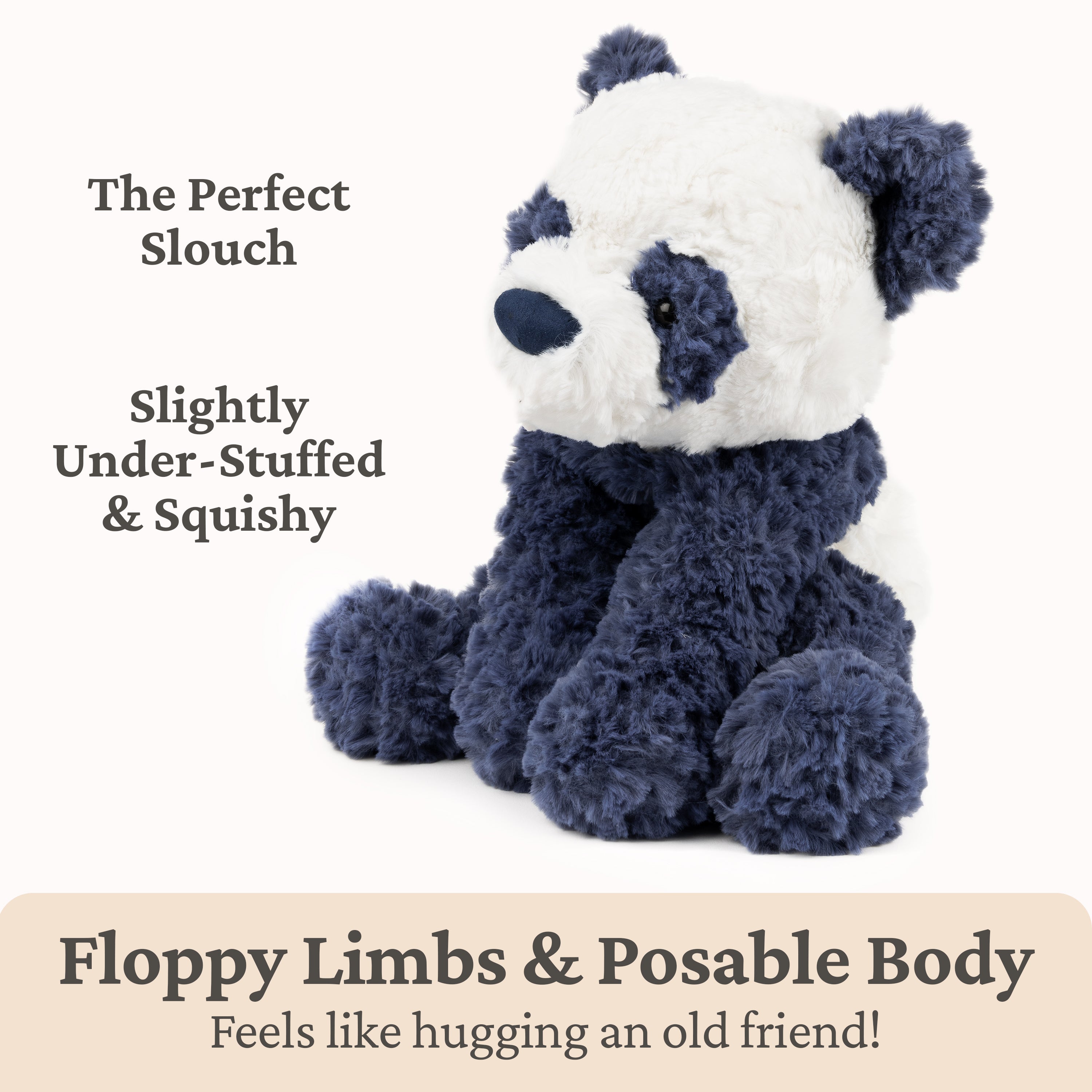 GUND Cozys Collection Panda, Panda Bear Stuffed Animal, Plush Toy for Ages 1 and Up, Navy Blue, 10”