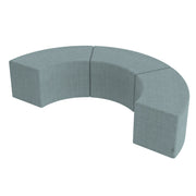Pro Series Upholstered S Curve Ottoman 18" Height, 3-Piece - Sky Blue Crosshatch