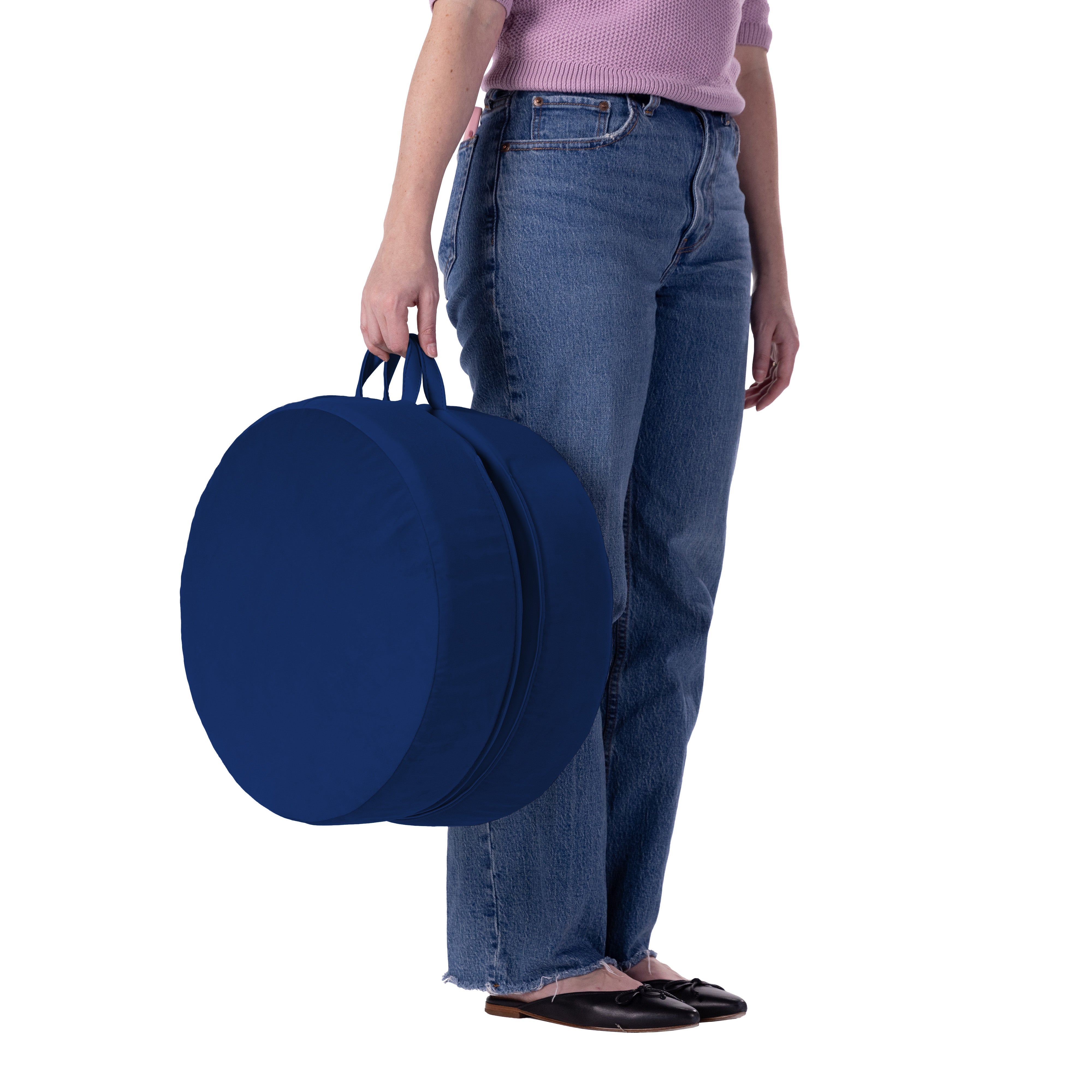 Overstuffed Microfiber Floor Cushions, 2-Piece - Eclipse