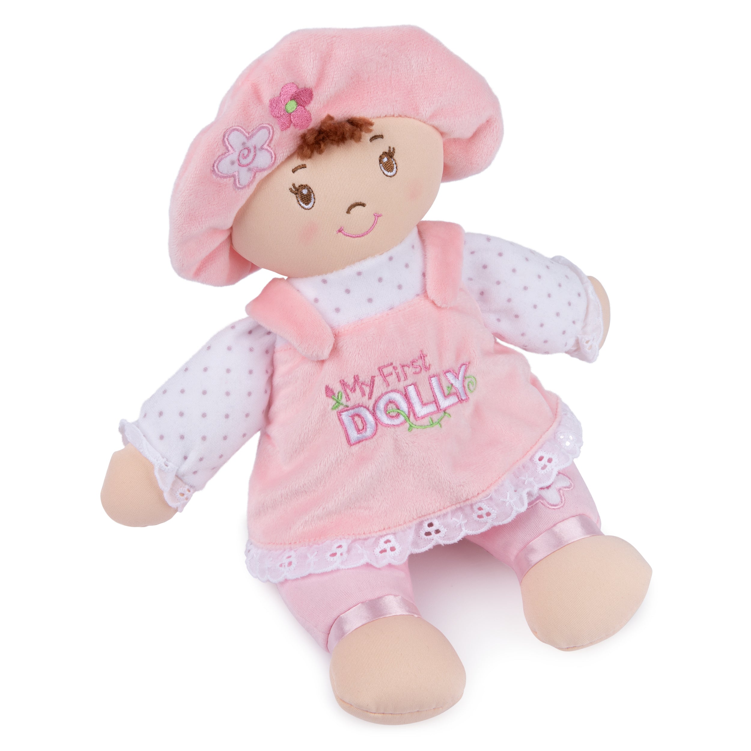 GUND Baby My First Dolly, Plush Doll for Babies and Toddlers, Pink/White, 13”
