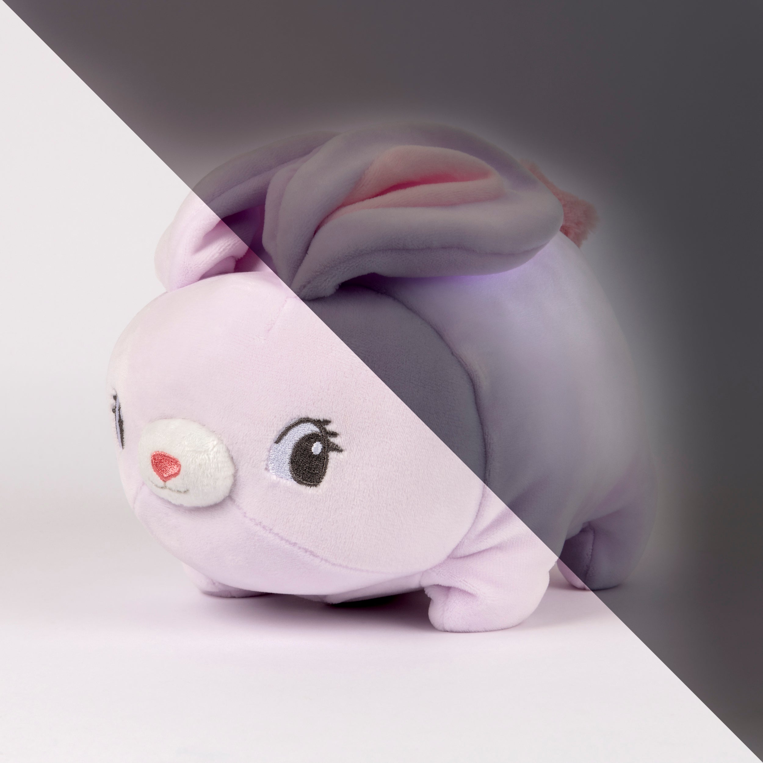 GUND Glow Bops BunBop Bunny Stuffed Animal, Touch Activated Glow in the Dark LED Plush Toy, Squishy Toy for Ages 3 and Up, 8”
