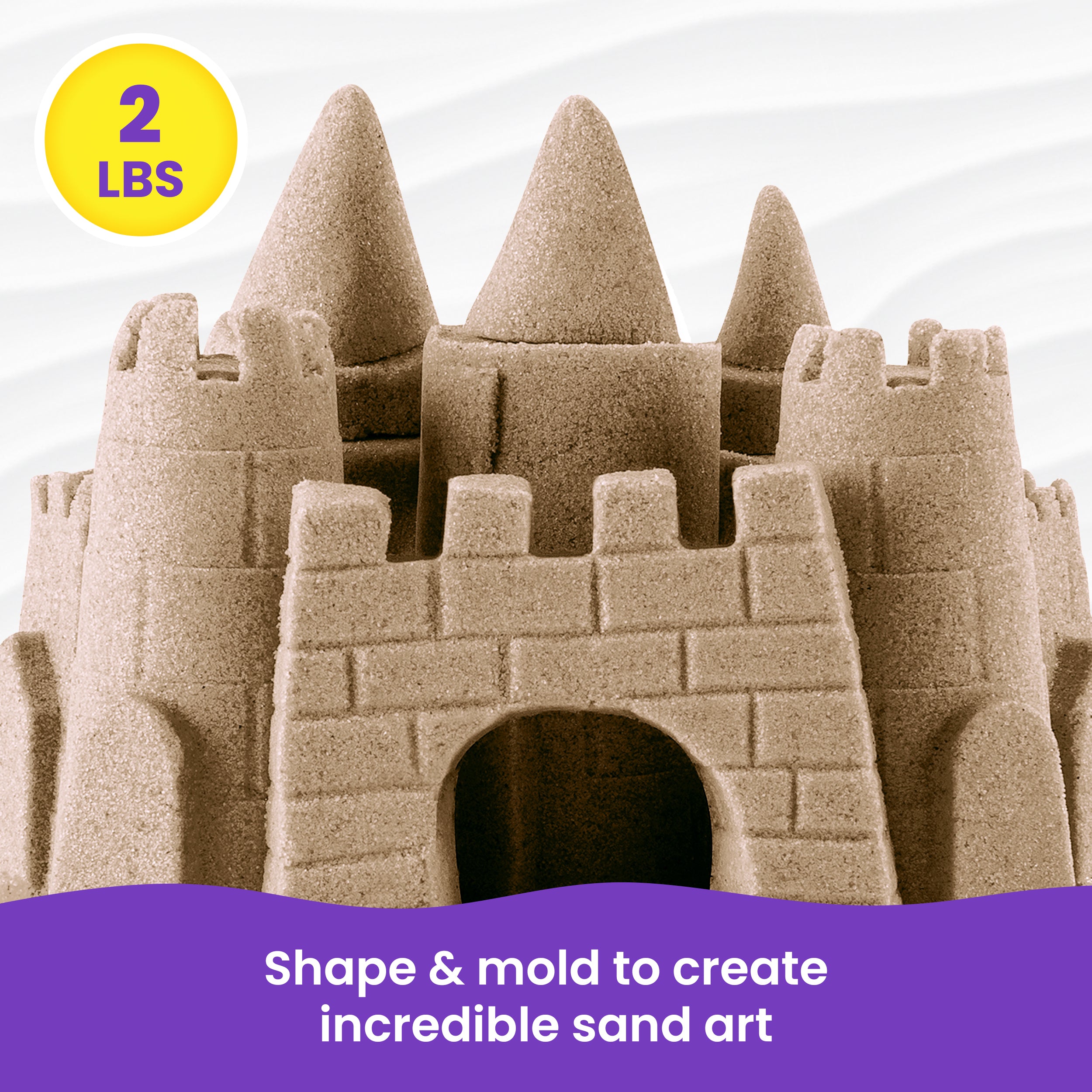 Kinetic Sand, 2lb Brown Play Sand, Moldable Sensory Toys for Kids, Resealable Bag Packaging May Vary, for Ages 3 and up