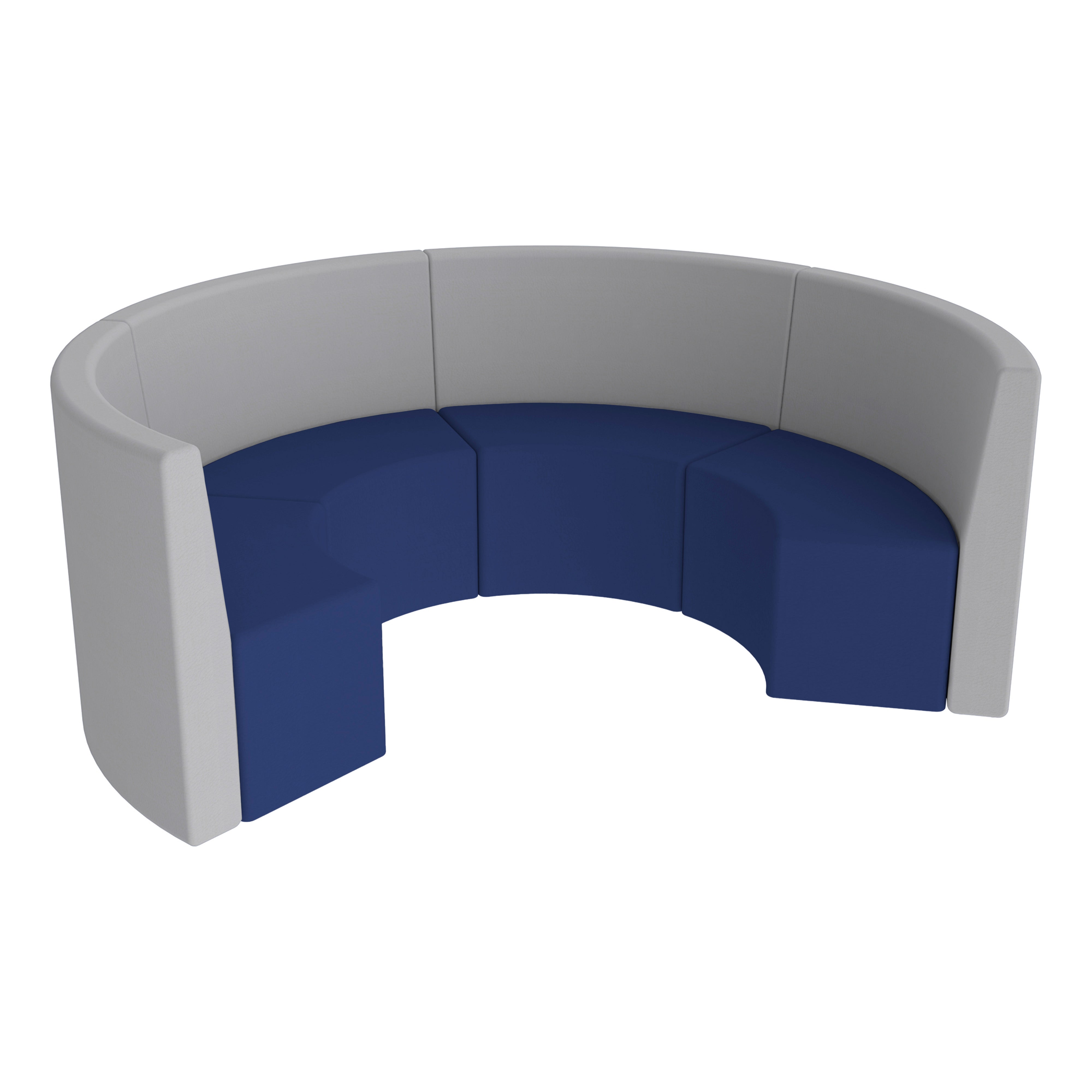 Pro Series S-Curve Tallback Chairs 18" Seat Height, 4-Piece - Navy/Gray