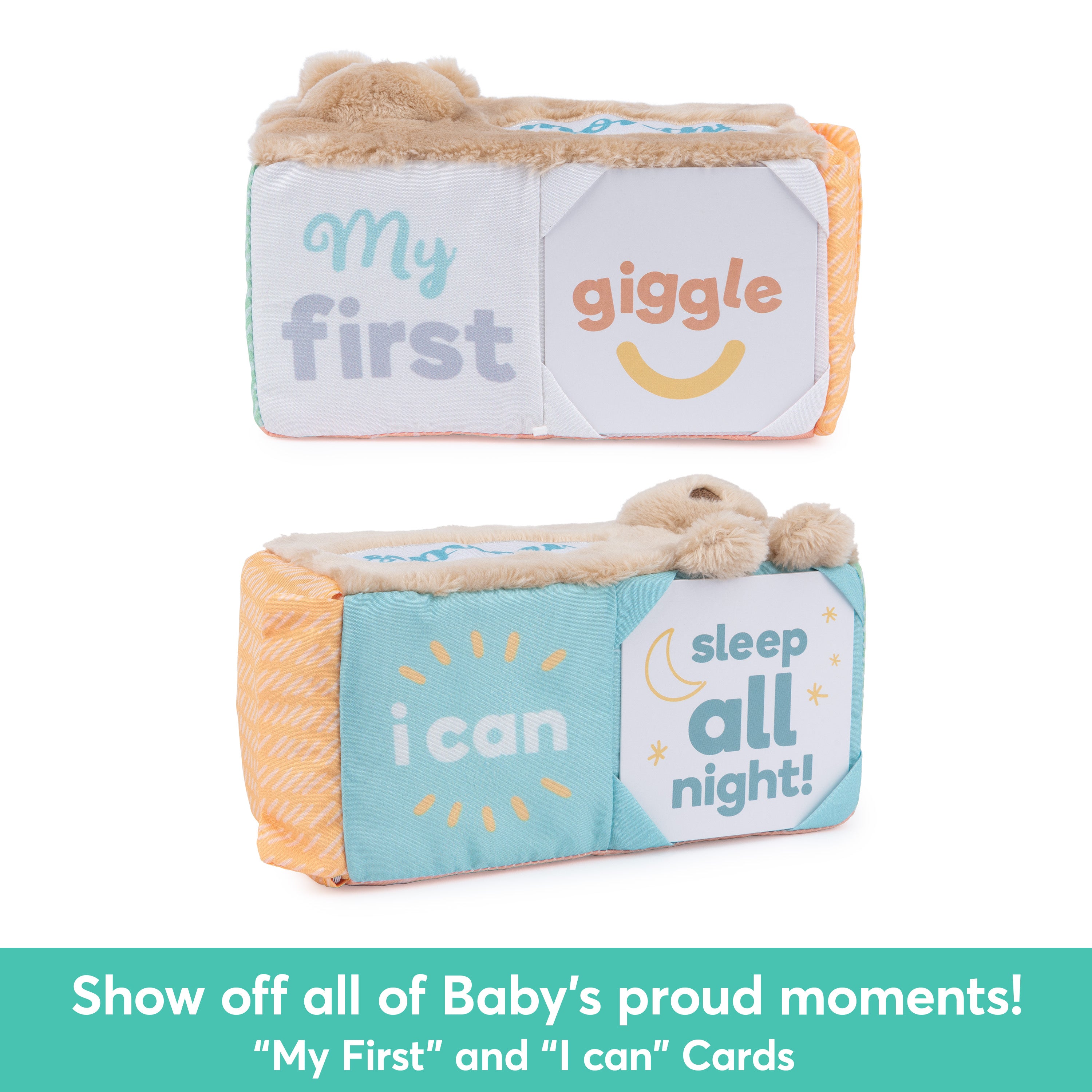Baby GUND Milestones and Moments Soft Blocks, Plush Photo Prop Sensory Toy Blocks for Babies and Newborns, Multicolor