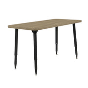 Adapte 24" x 48" Rectangle Woodgrain Activity Table with Adjustable Tapered Legs - Pasadena Oak/Black