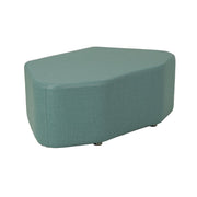 Pro Series Upholstered Petal Ottoman 12" Height - Sky Blue Crosshatch