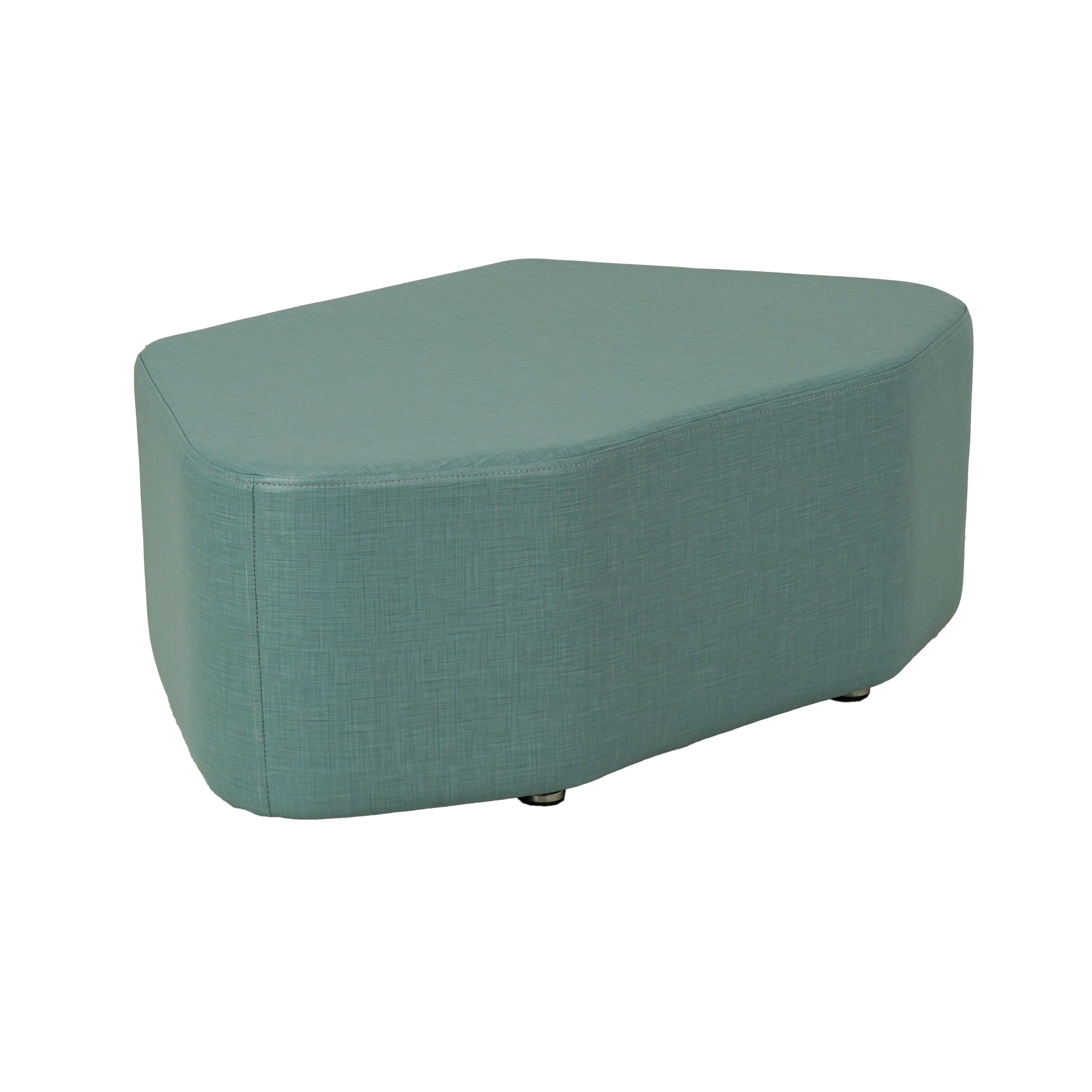 Pro Series Upholstered Petal Ottoman 12" Height - Sky Blue Crosshatch