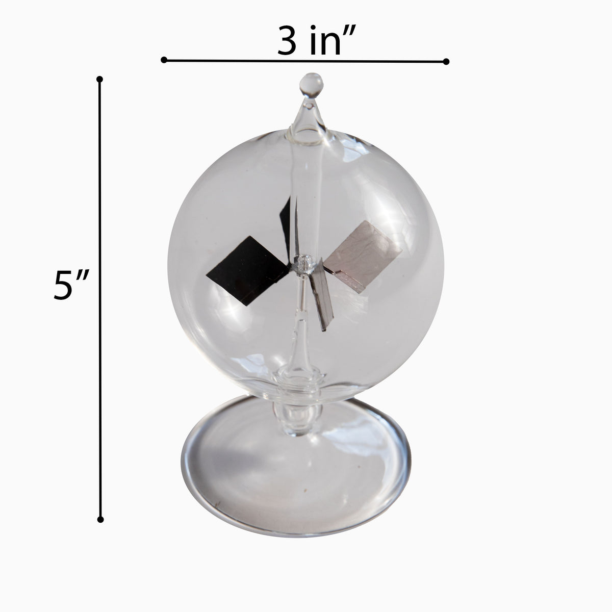 Radiometer, Glass, Crookes, 75mm Top, 130mm Height