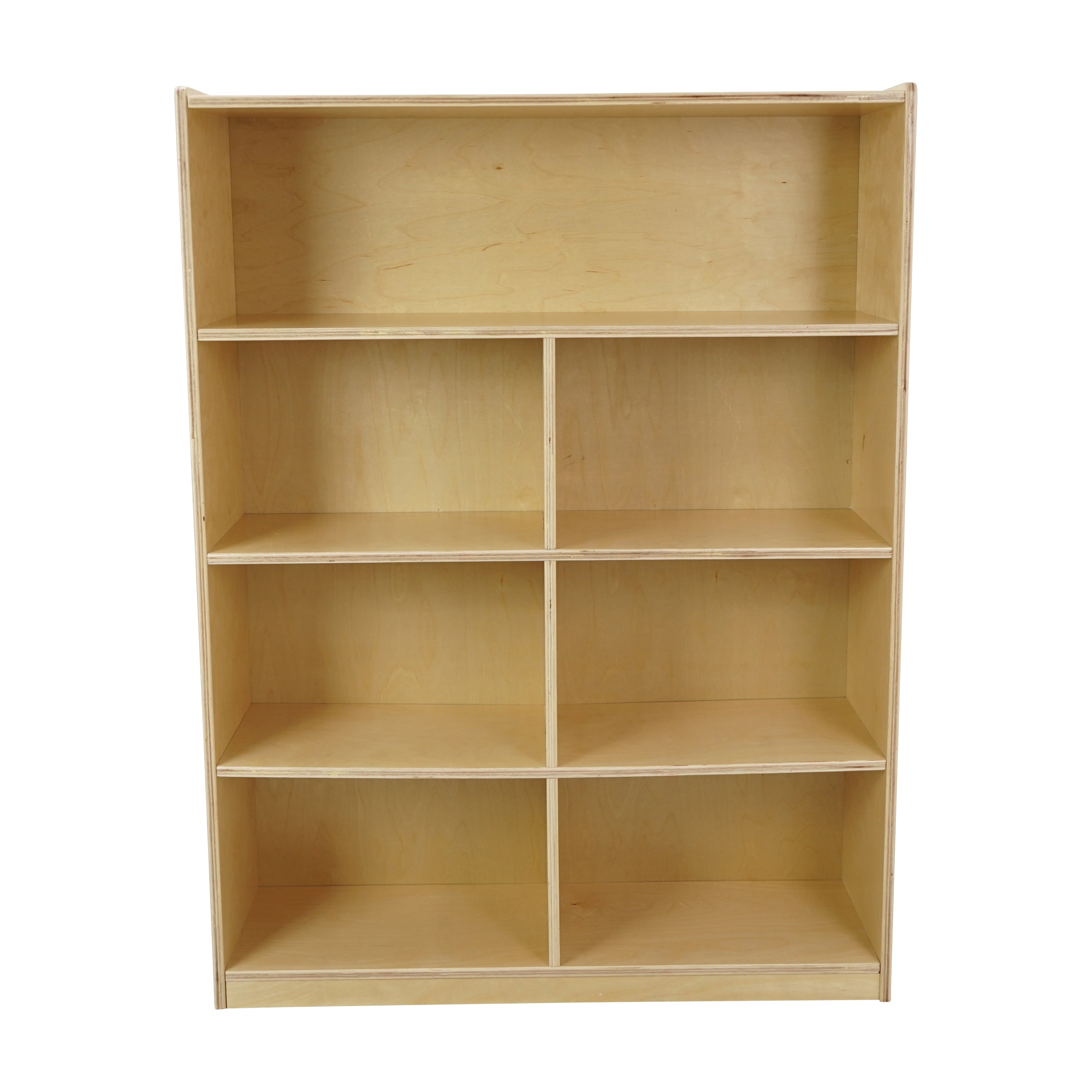 Birch 7-Compartment Divided Deluxe Book Case, 48" Height
