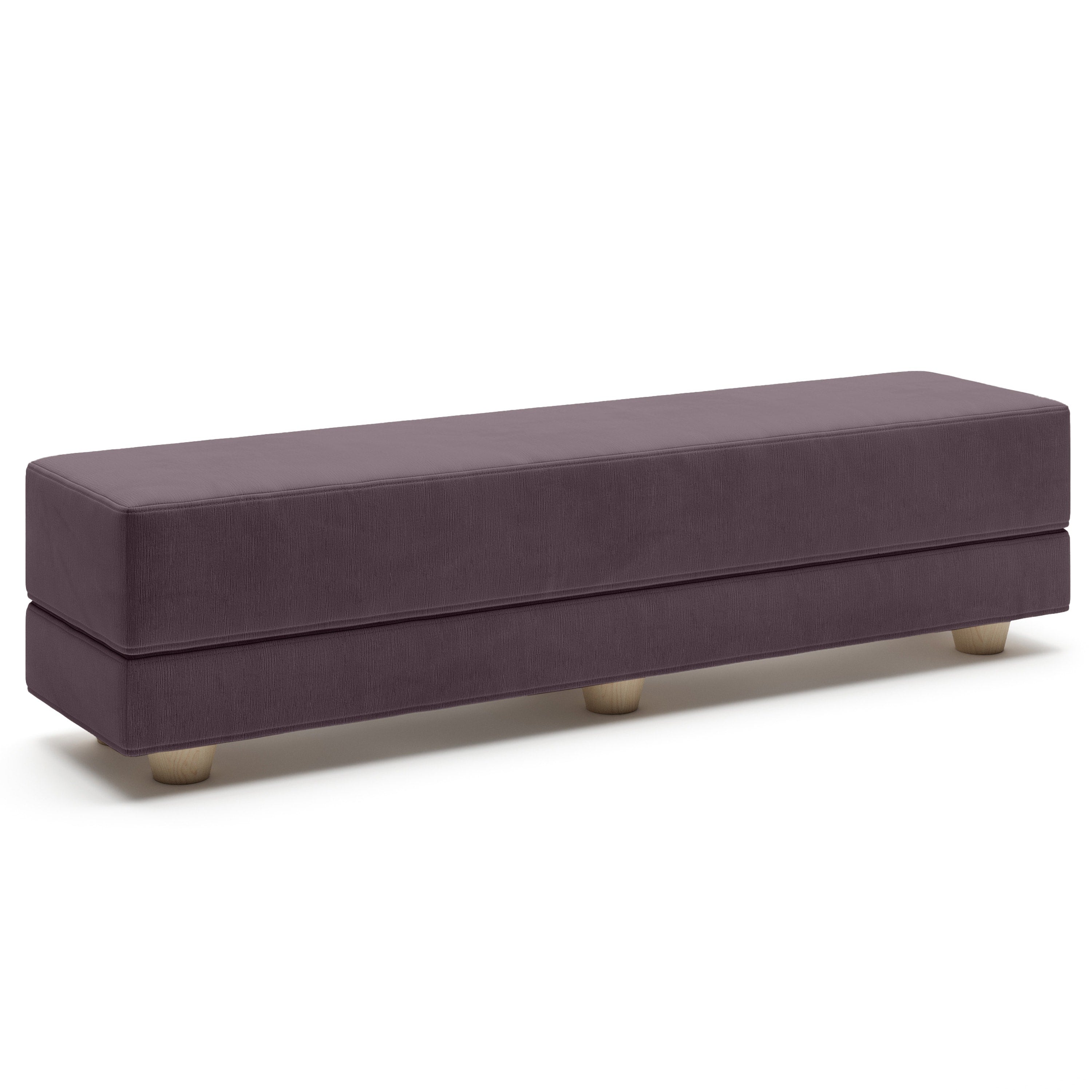 Jaxx Camden Convertible Bed Bench / Fold-Out Twin Guest Bed, Pinot