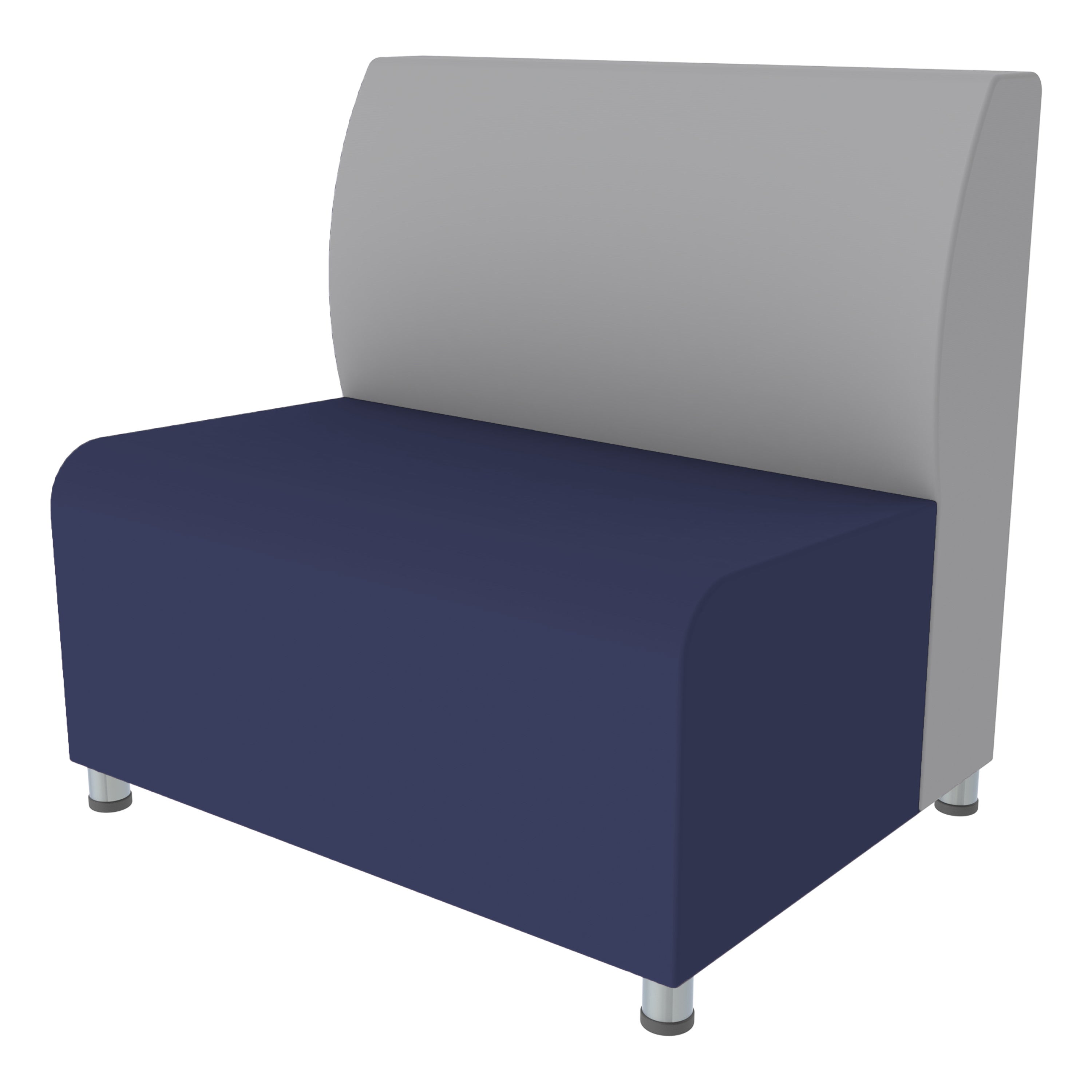 Pro Series Upholstered Connect Chair - Navy/Gray