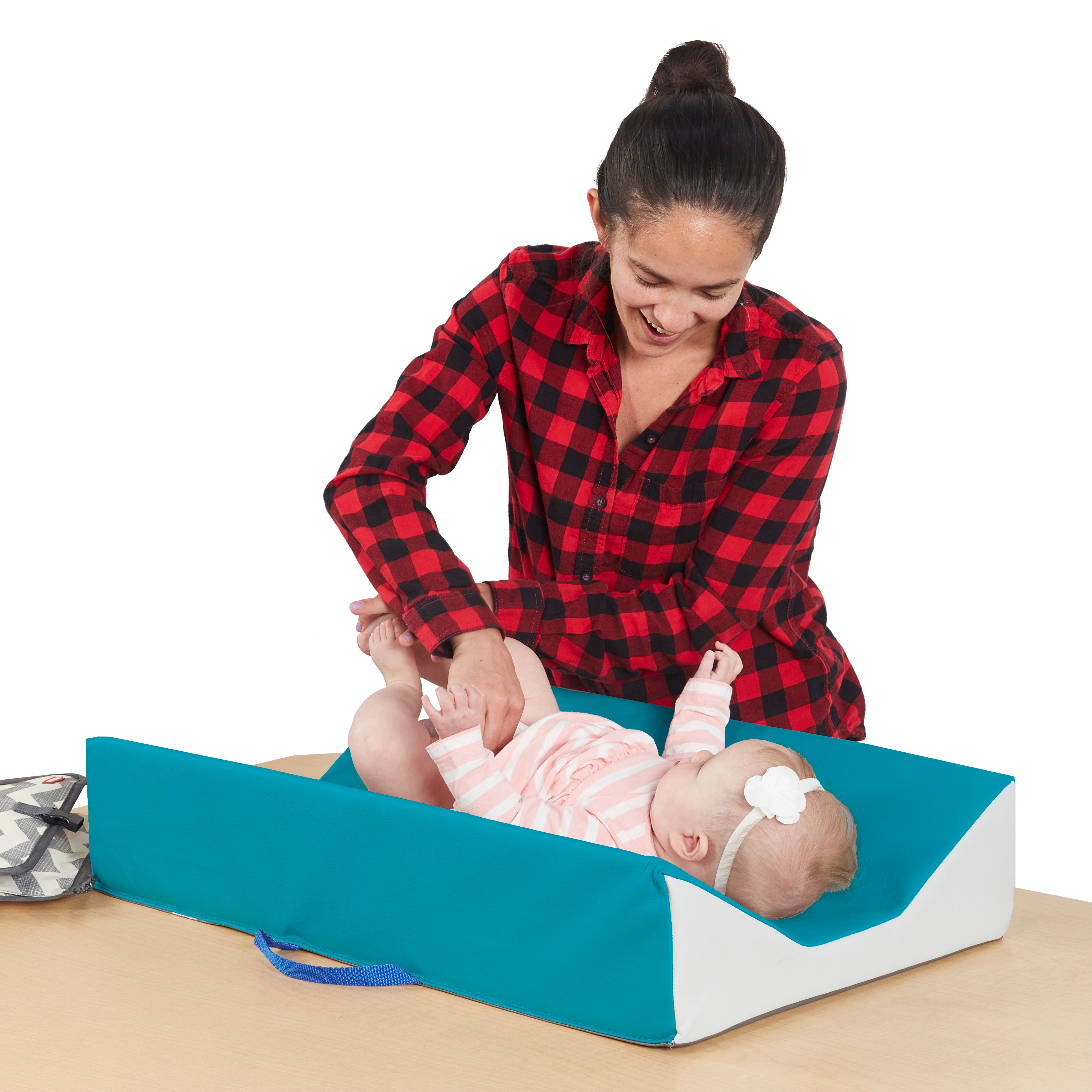 SoftScape Ultra-Soft Baby Changer - Teal/Light Gray