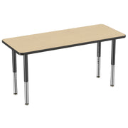 24" x 60" Rectangle Thermofused Activity Table with Adjustable Super Legs - Maple/Black