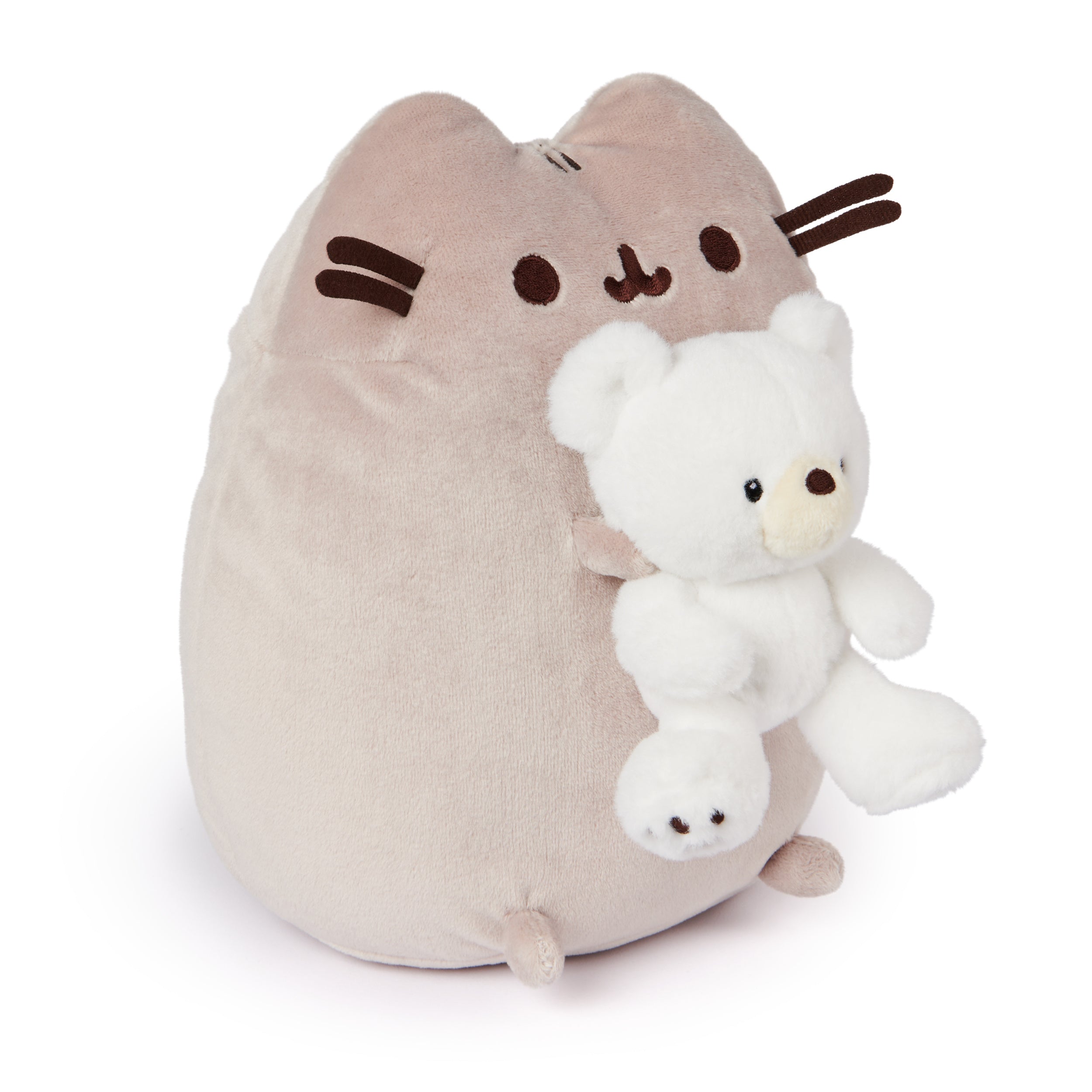 GUND Pusheen with Kai Bear Plush, Stuffed Animal Cat with Teddy Bear for Ages 8 and Up, 9.5”, Gray