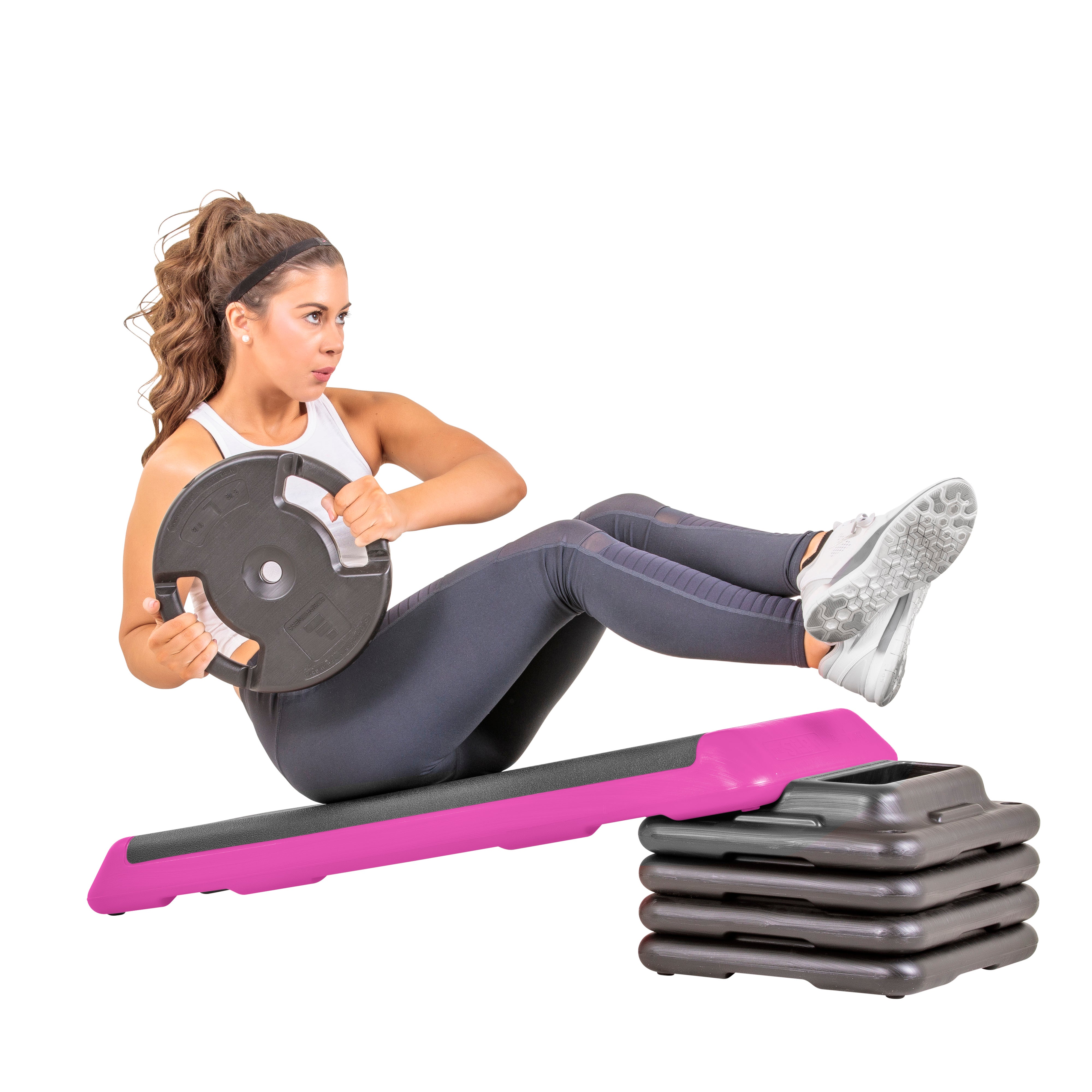 The Freestyle Step (Health Club Size) Pink (4 Risers) New