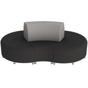 Pro Series Connect Curved Wavelet Seating, 7-Piece Set - Black/Gray