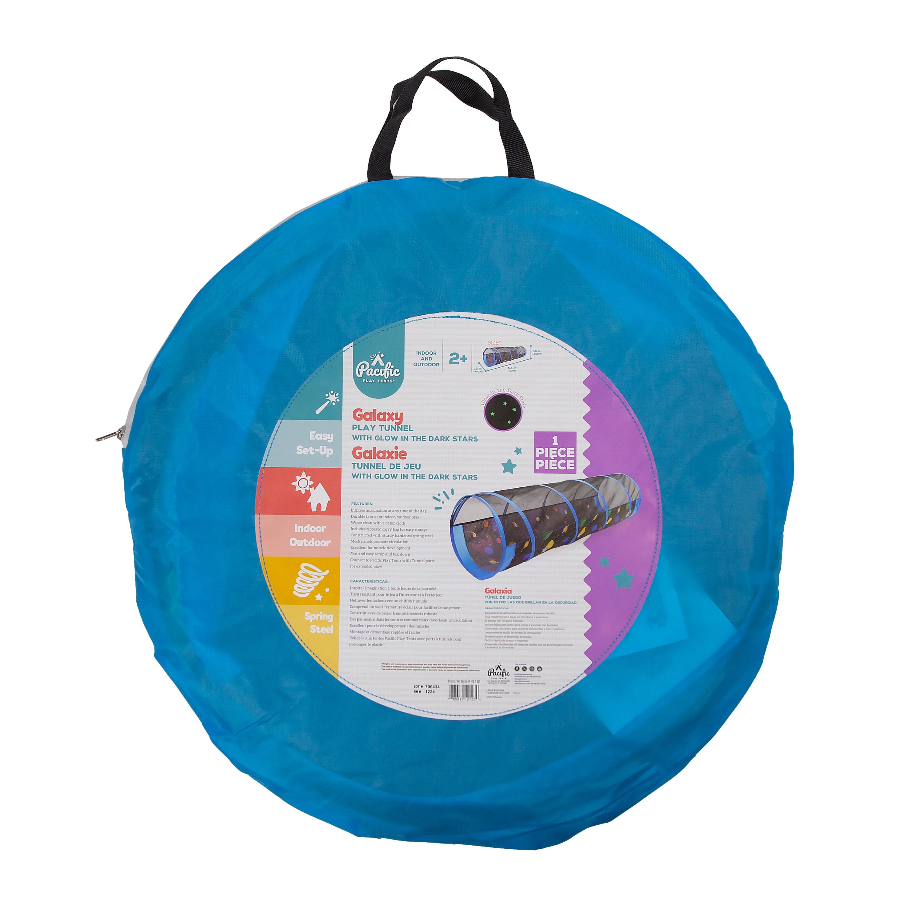 Galaxy Play Tunnel with Glow in the Dark Stars