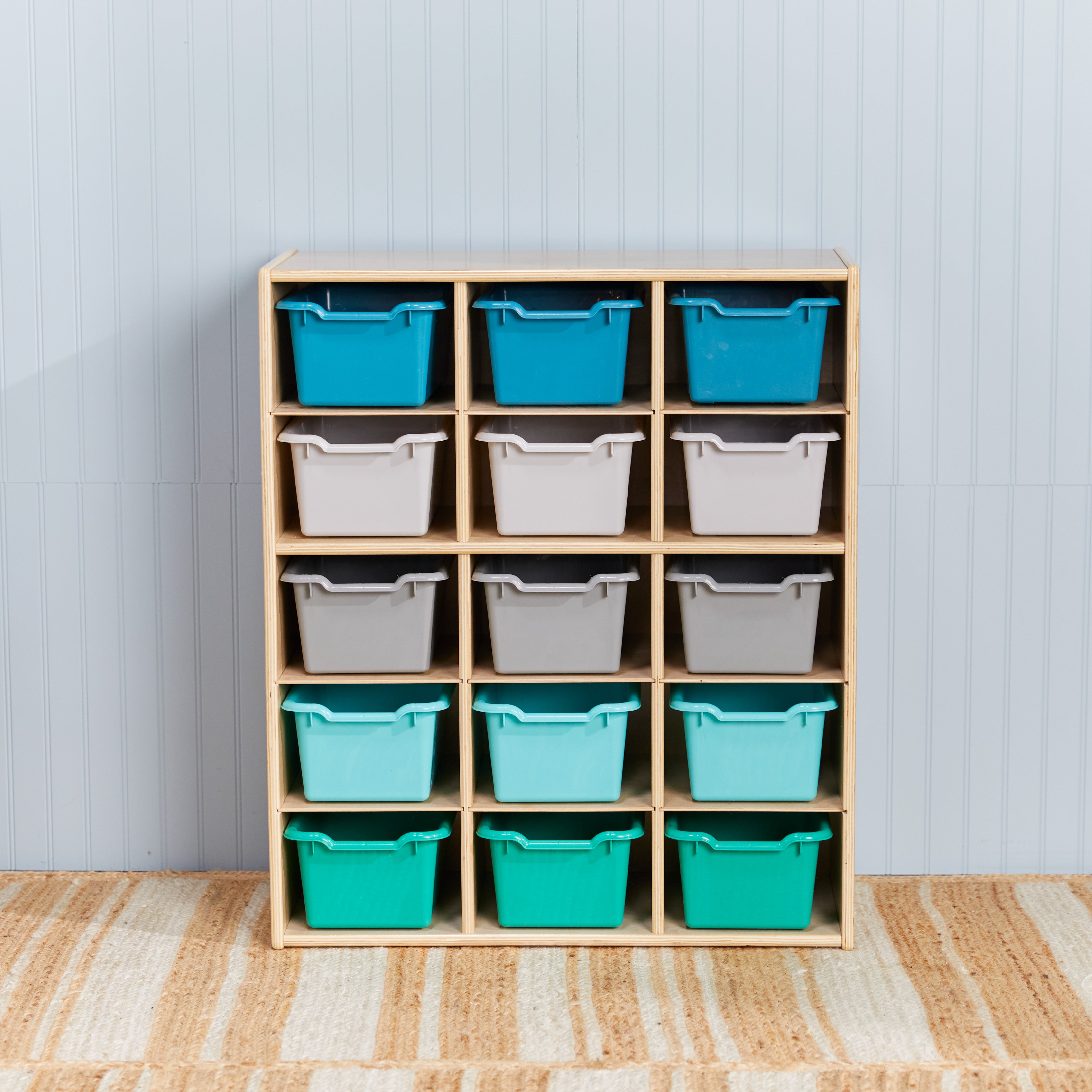 Scoop Front Storage Bins 15-Piece - Contemporary
