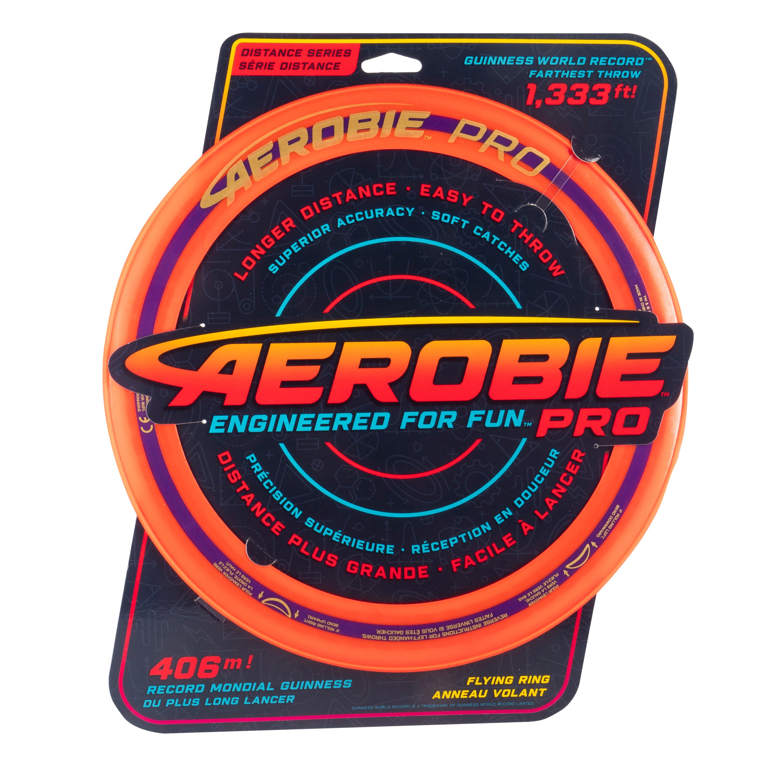 Aerobie Pro Ring Outdoor Flying Disc, 13 inches Color May Vary