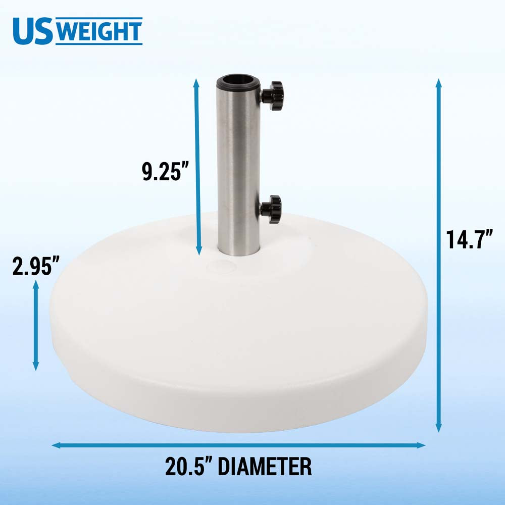 80 lb Free Standing Umbrella Base (White)
