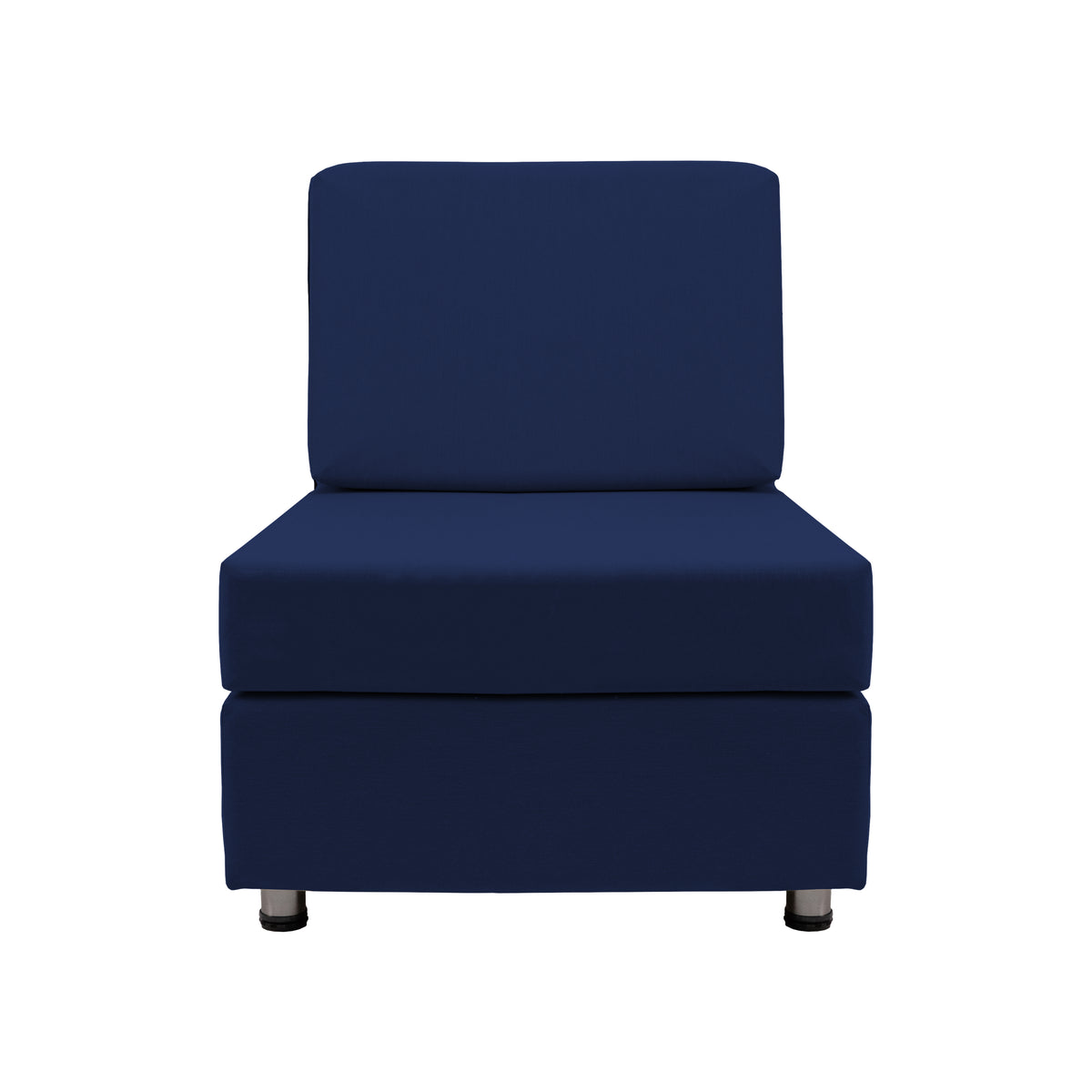 Outdoor Armless Chair with Sunbrella - Canvas Navy