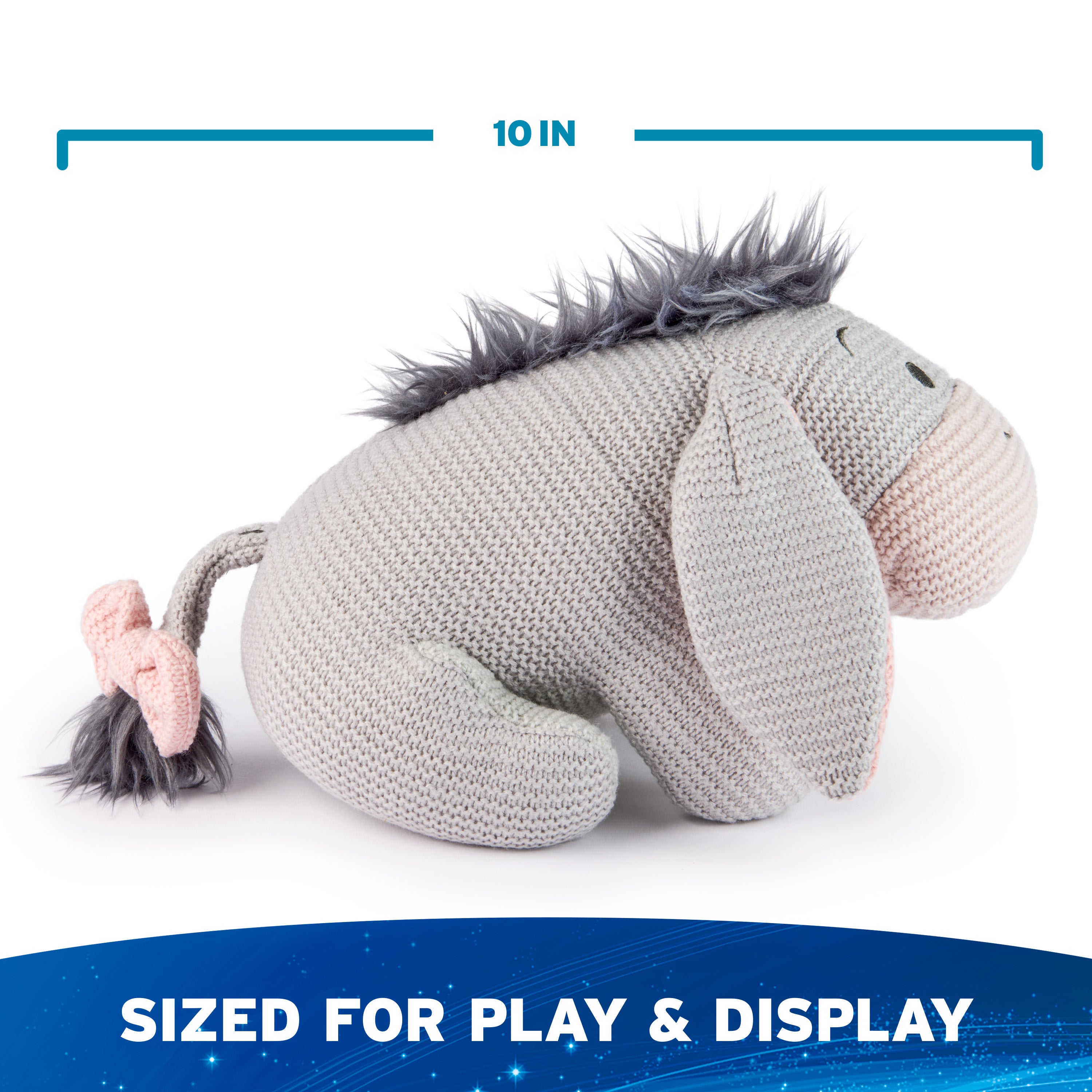 GUND Disney Official Eeyore Knit Plush, Winnie the Pooh, Stuffed Animal for Ages 1 and Up, Gray, 10”