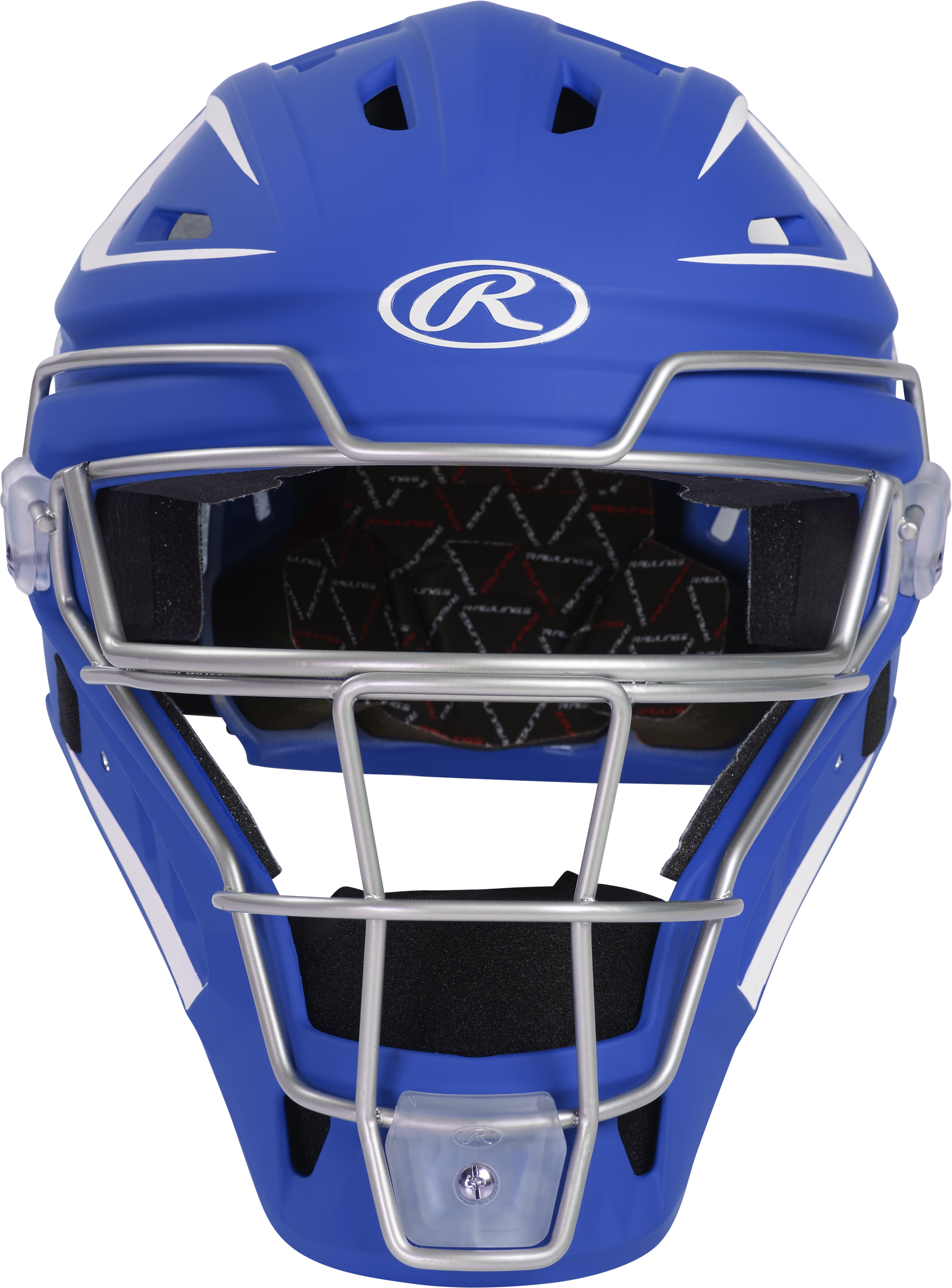 Rawlings Velo 2.0 Matte Senior Catchers Helmet - Royal/White