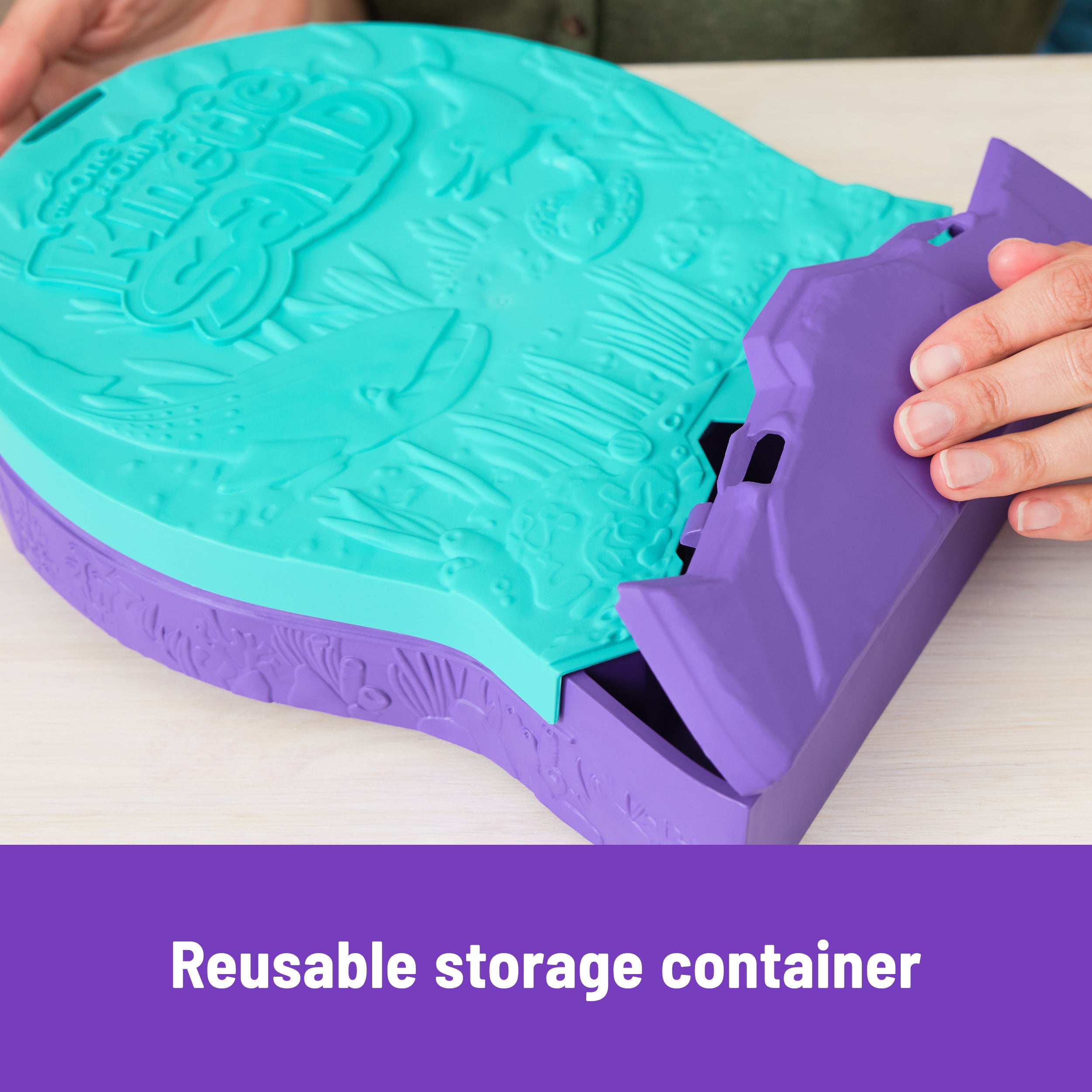 Kinetic Sand, Project Planet Deep Sea with 24oz Play Sand & Sea Creature Tools, Sustainably Minded Eco Friendly Materials, Sensory Toys for Kids