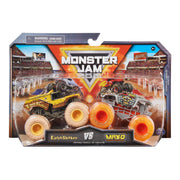 Monster Jam, Official 1:64 Scale Die-Cast Monster Trucks 2-Pack Style May Vary