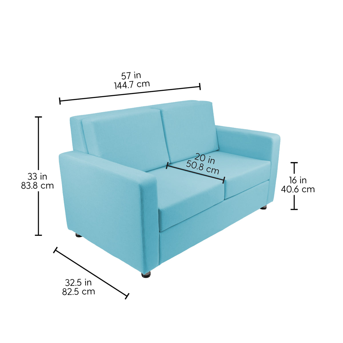 Outdoor Sofa with Sunbrella - Canvas Aruba
