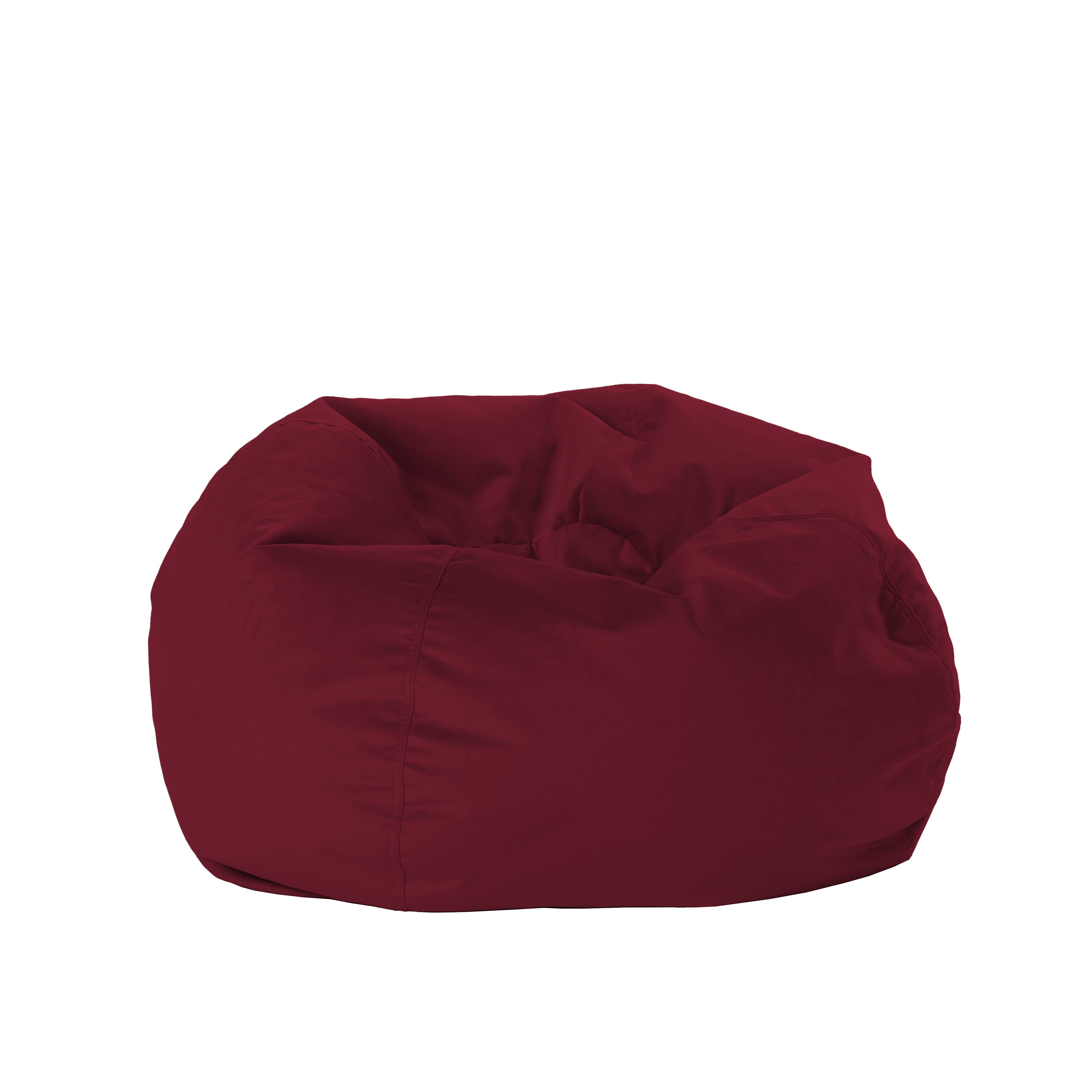 30" Round Velvety Bean Bag - Bordeaux