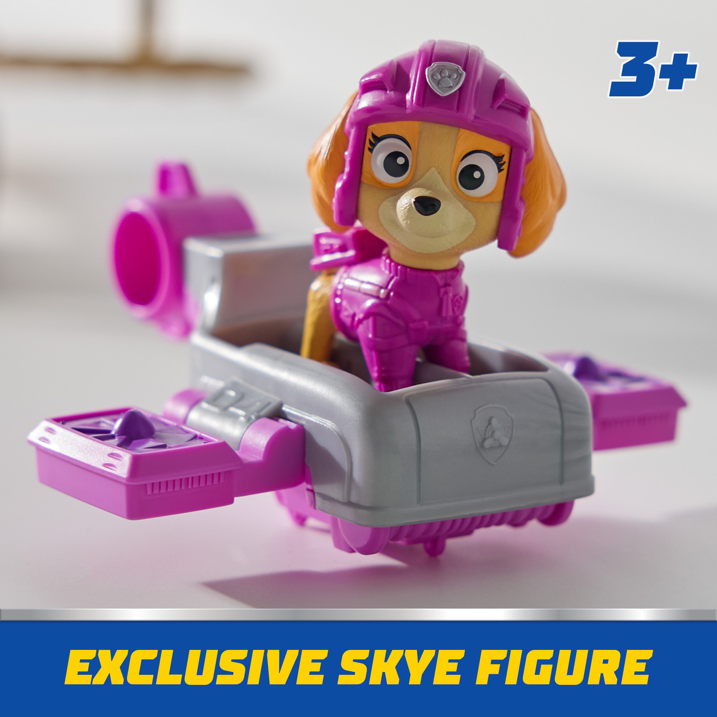 PAW Patrol: Action Pups Skye Action Figure & Hoverboard Airplane Toy with Foldable Wings, Kids Toys for Boys & Girls Ages 3 and up