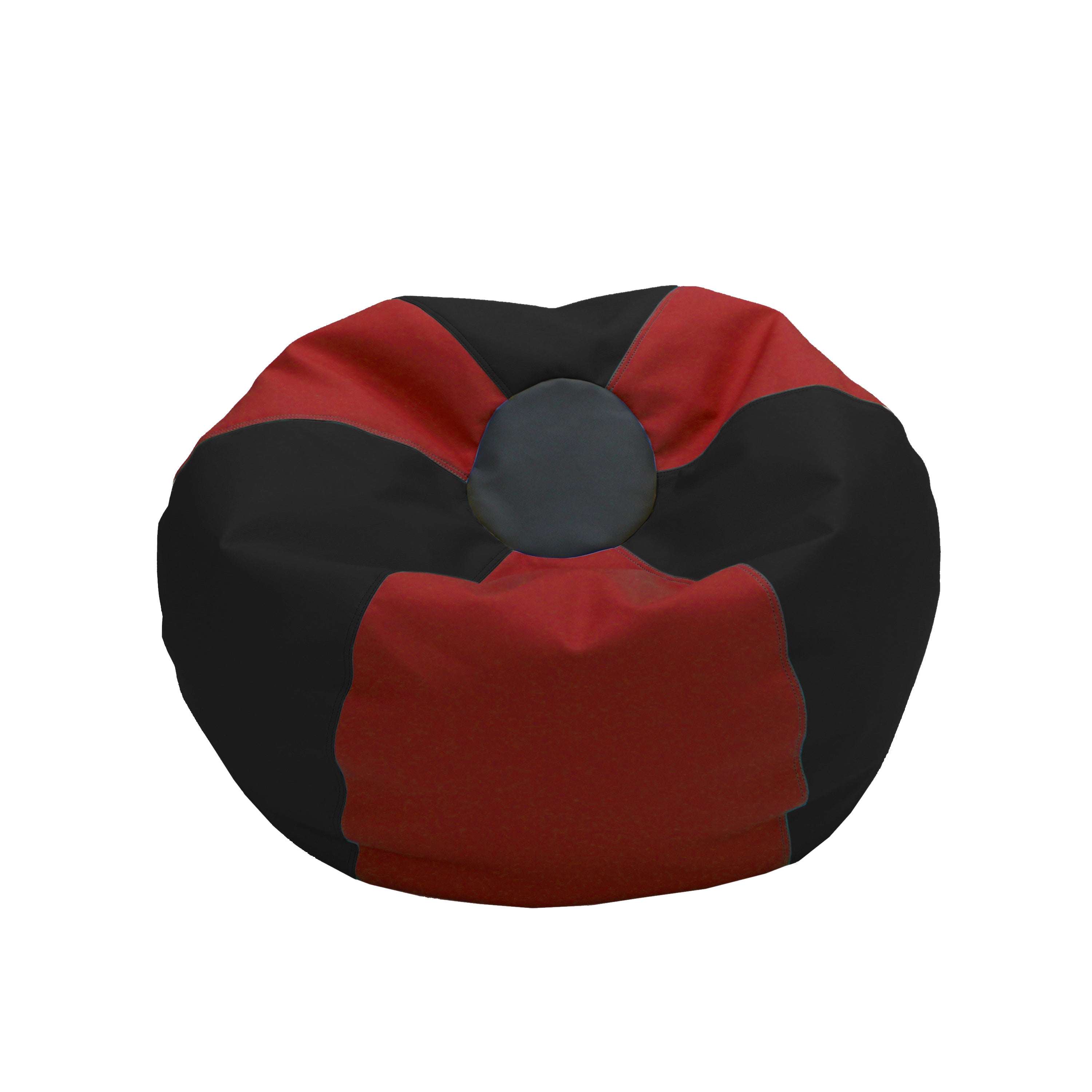 SoftScape Classic 38" Large Bean Bag - Black/Crimson