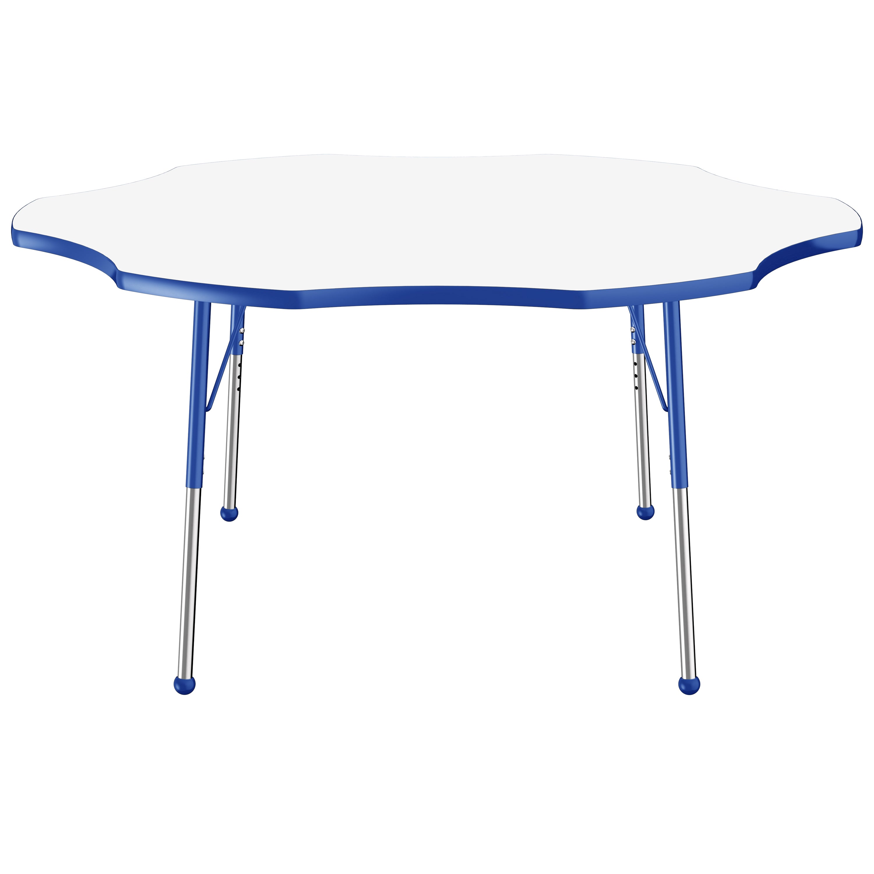 60" x 60" Flower Dry-Erase Activity Table with Adjustable Standard Ball Glide Legs - Whiteboard/Blue