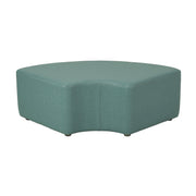 Pro Series Upholstered Quarter Circle Ottoman 12" Height - Sky Blue Crosshatch