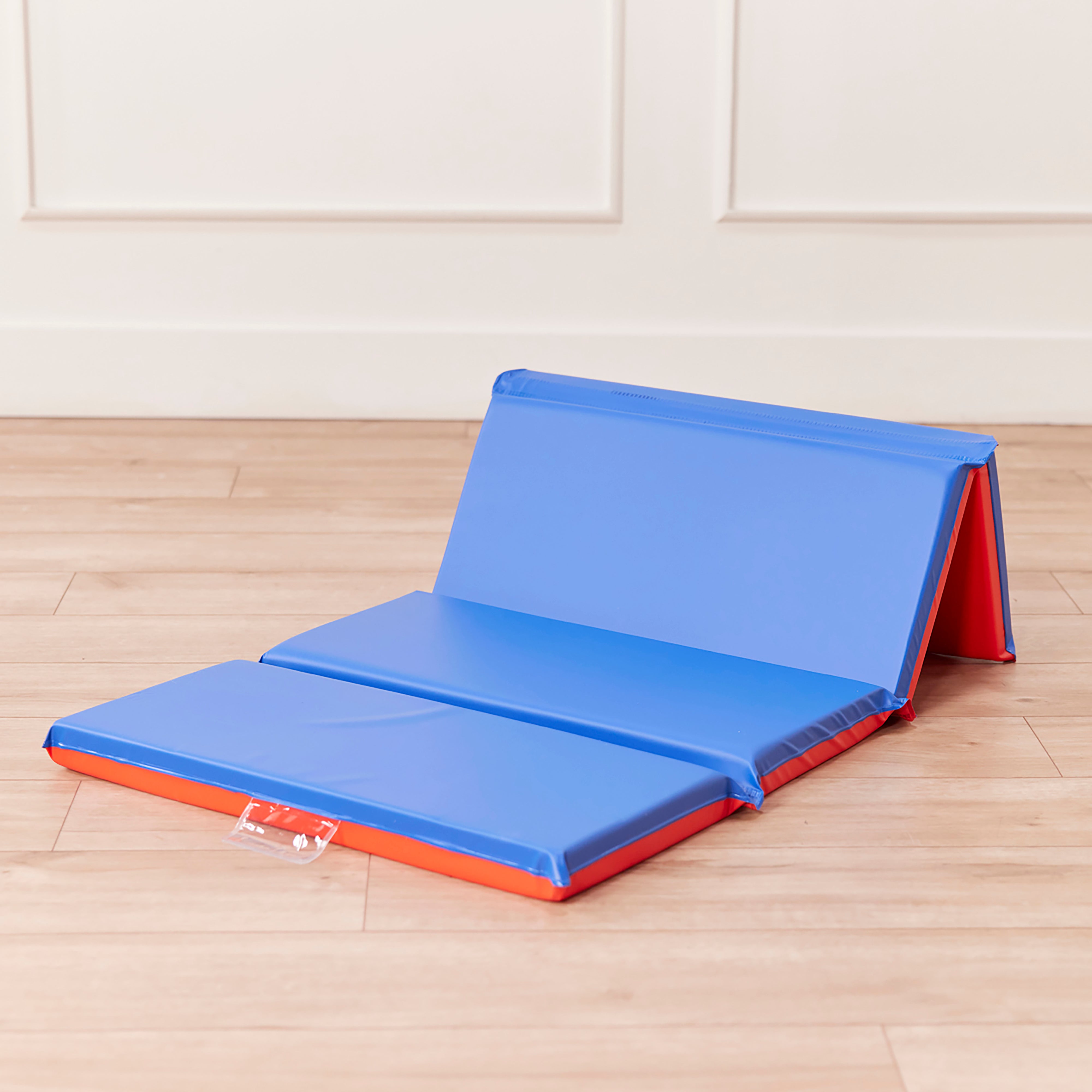 Heavy-Duty Folding Rest Mat 4-Section 2in 5-Pack - Blue/Red