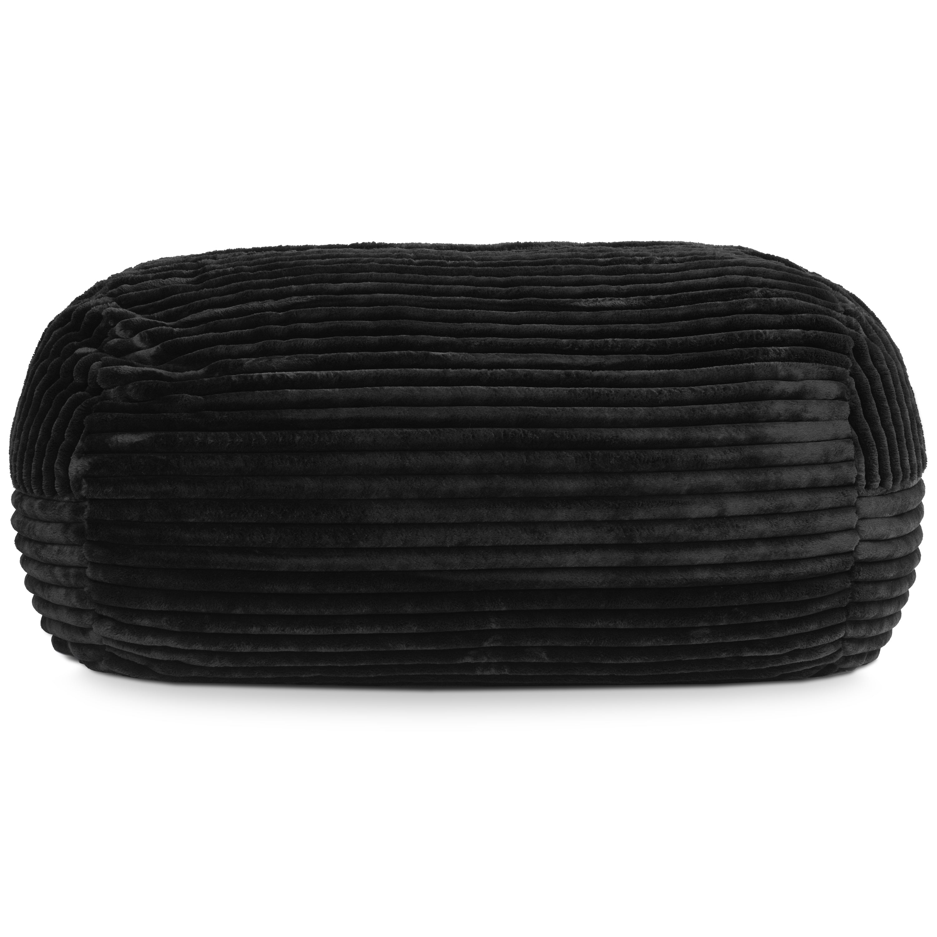 Jaxx Grand Lounger 7 Foot Bean Bag Sofa - Black Mondo Fur