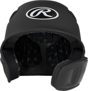 Rawlings R16 Matte Junior 1-Tone Baseball Helmet With Reversible Extension - Black