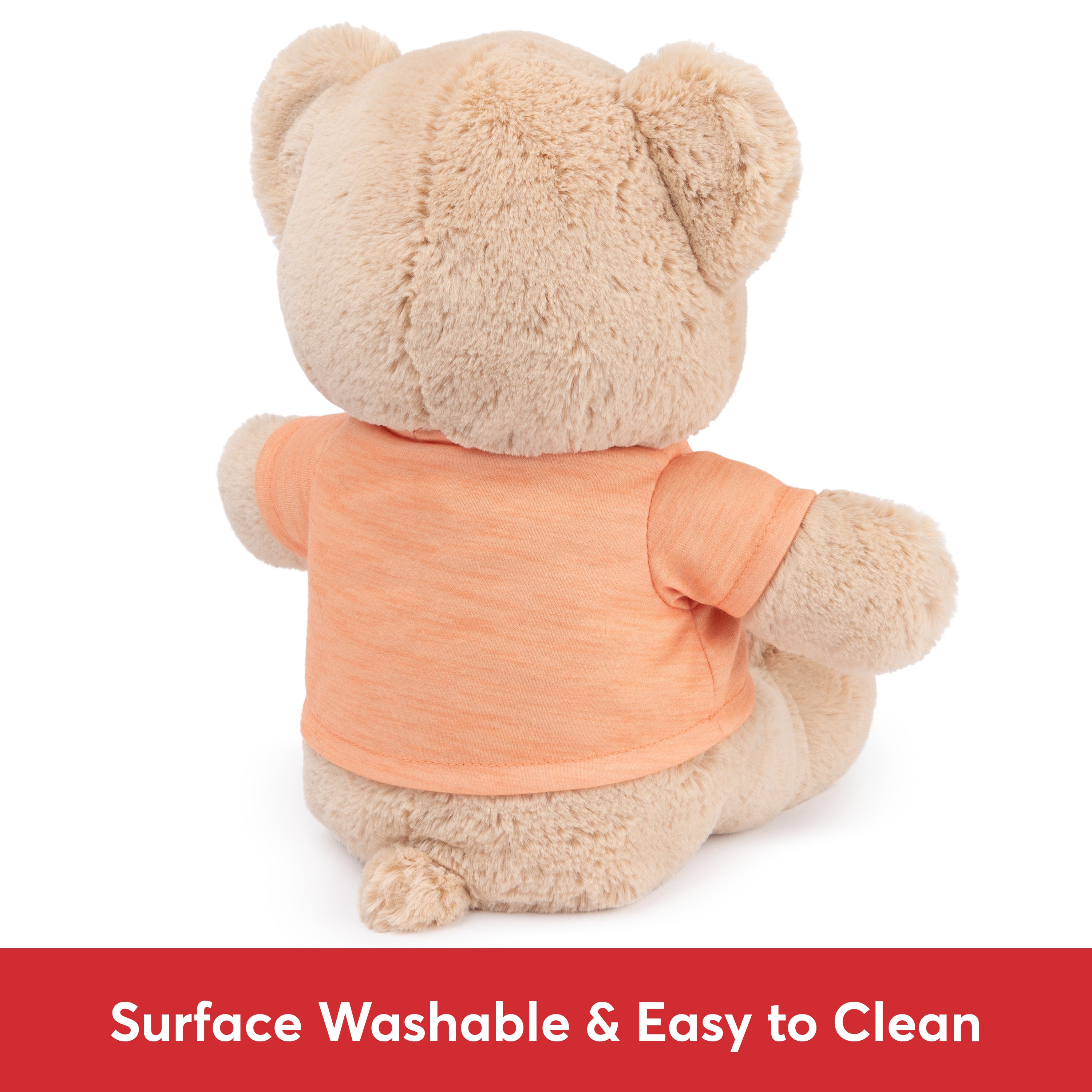 GUND “You are My Sunshine” Sustainable Message Bear with Orange T-Shirt, Teddy Bear Made from 100% Recycled Materials for Ages 1 and Up, Tan, 12”